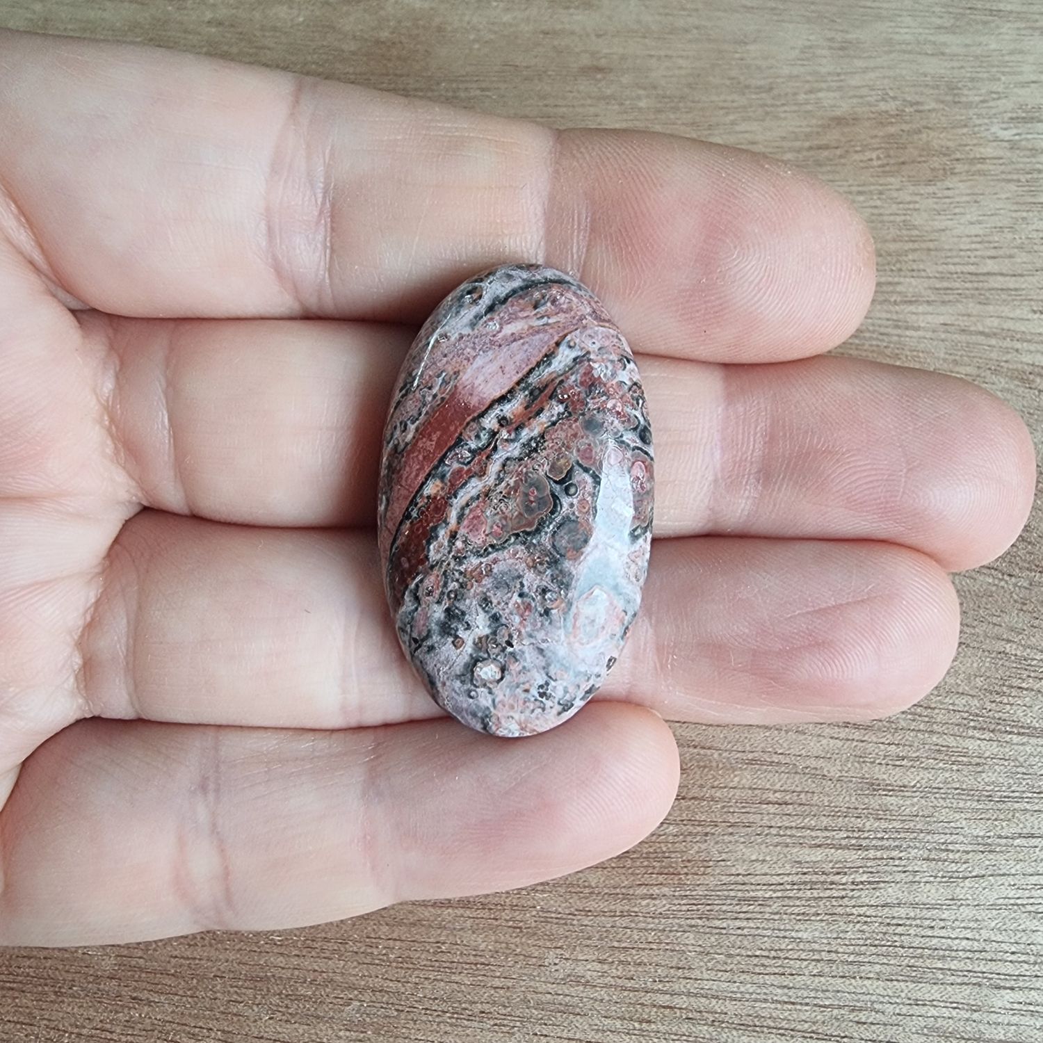 Leopard Jasper Cabochon / Pendant for jewelry making or diy craft projects 8gr