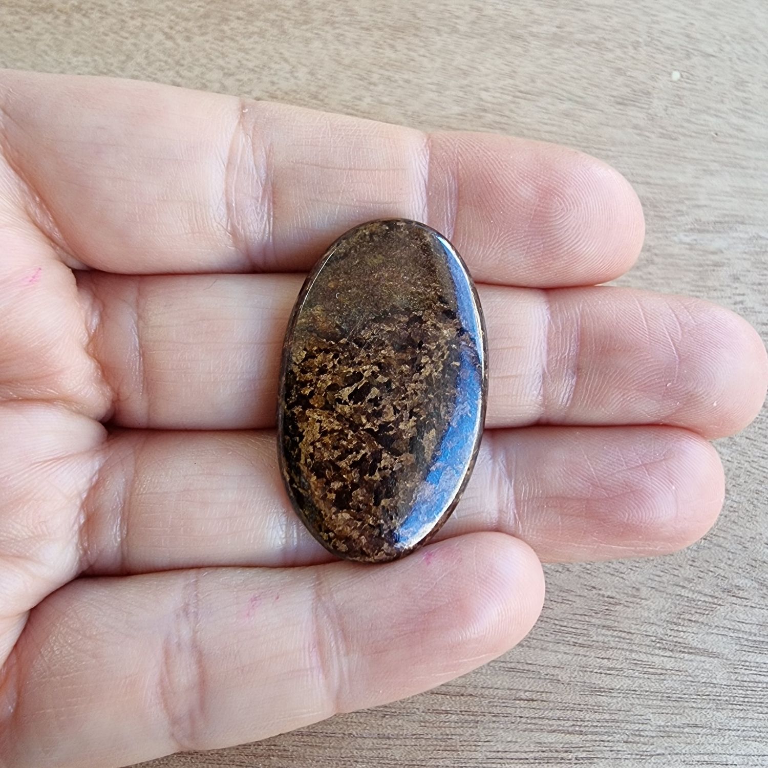 Bronzite Cabochon / Pendant for jewelry making or diy craft projects 8.5gr