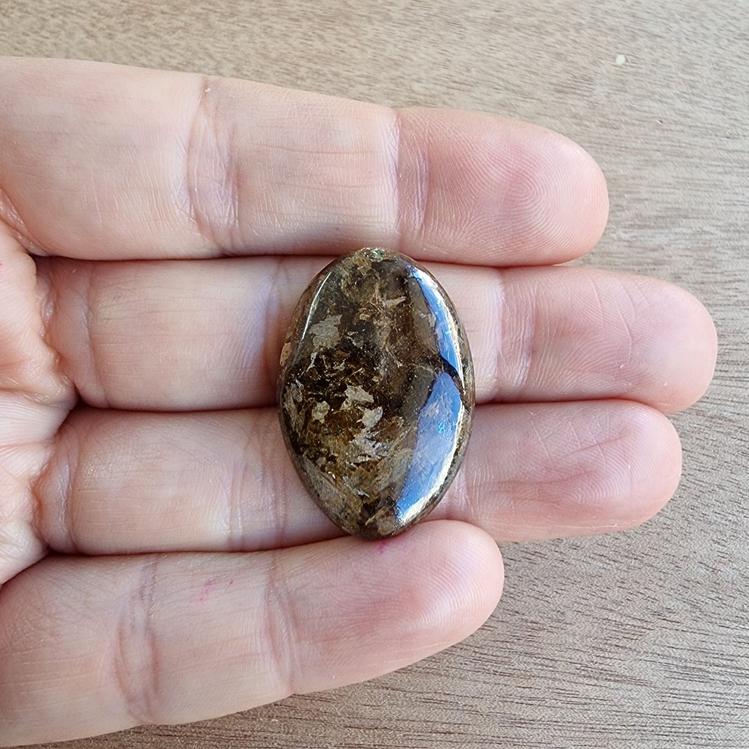 Bronzite Cabochon / Pendant for jewelry making or diy craft projects 8.9gr