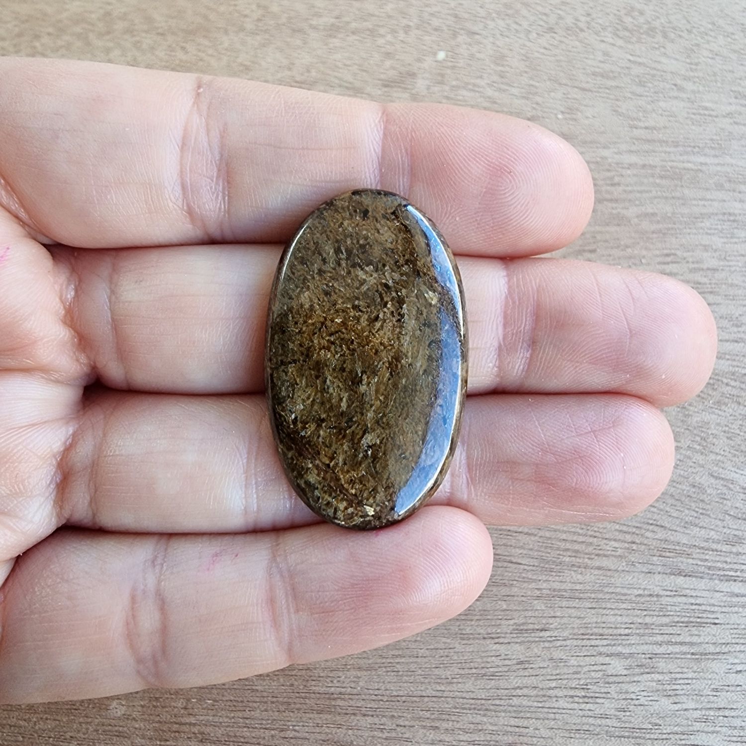 Bronzite Cabochon / Pendant for jewelry making or diy craft projects 10.2gr