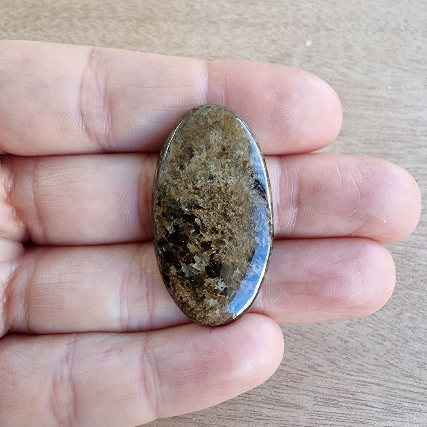 Bronzite Cabochon / Pendant for jewelry making or diy craft projects 9gr