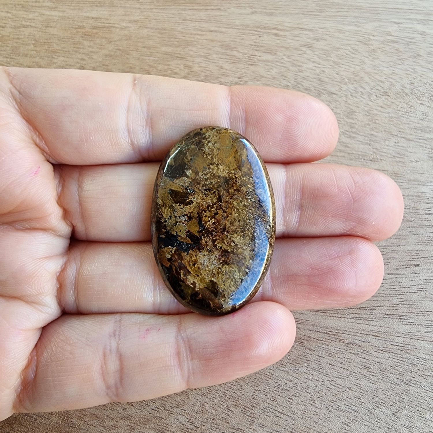 Bronzite Cabochon / Pendant for jewelry making or diy craft projects 14.5gr