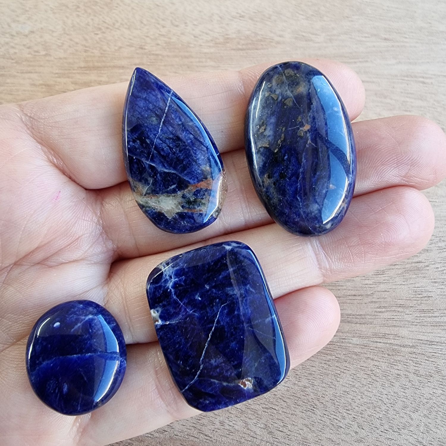 Sodalite Cabochon Lot / Pendant Lot for jewelry making or diy craft projects 27.2gr