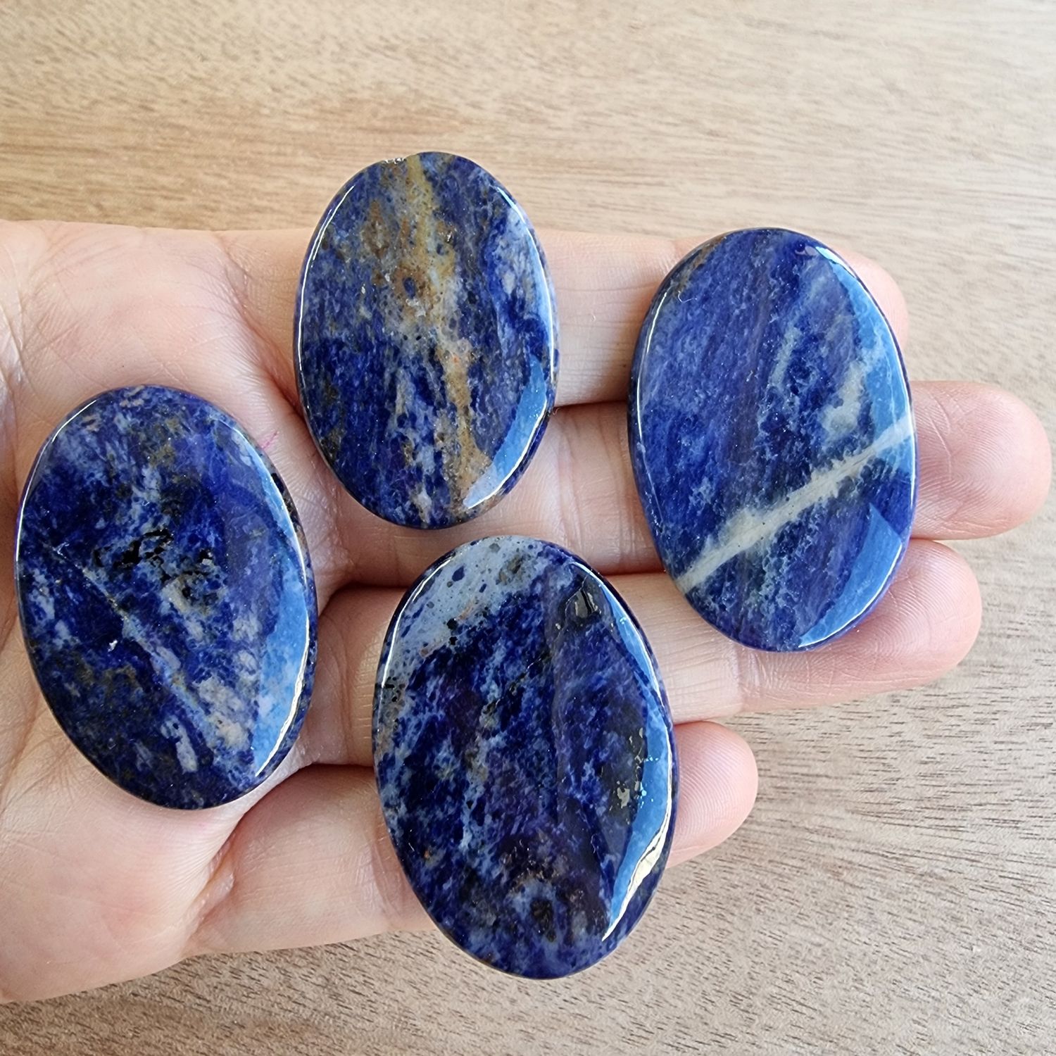 Sodalite Cabochon Lot / Pendant Lot for jewelry making or diy craft projects 43.9gr