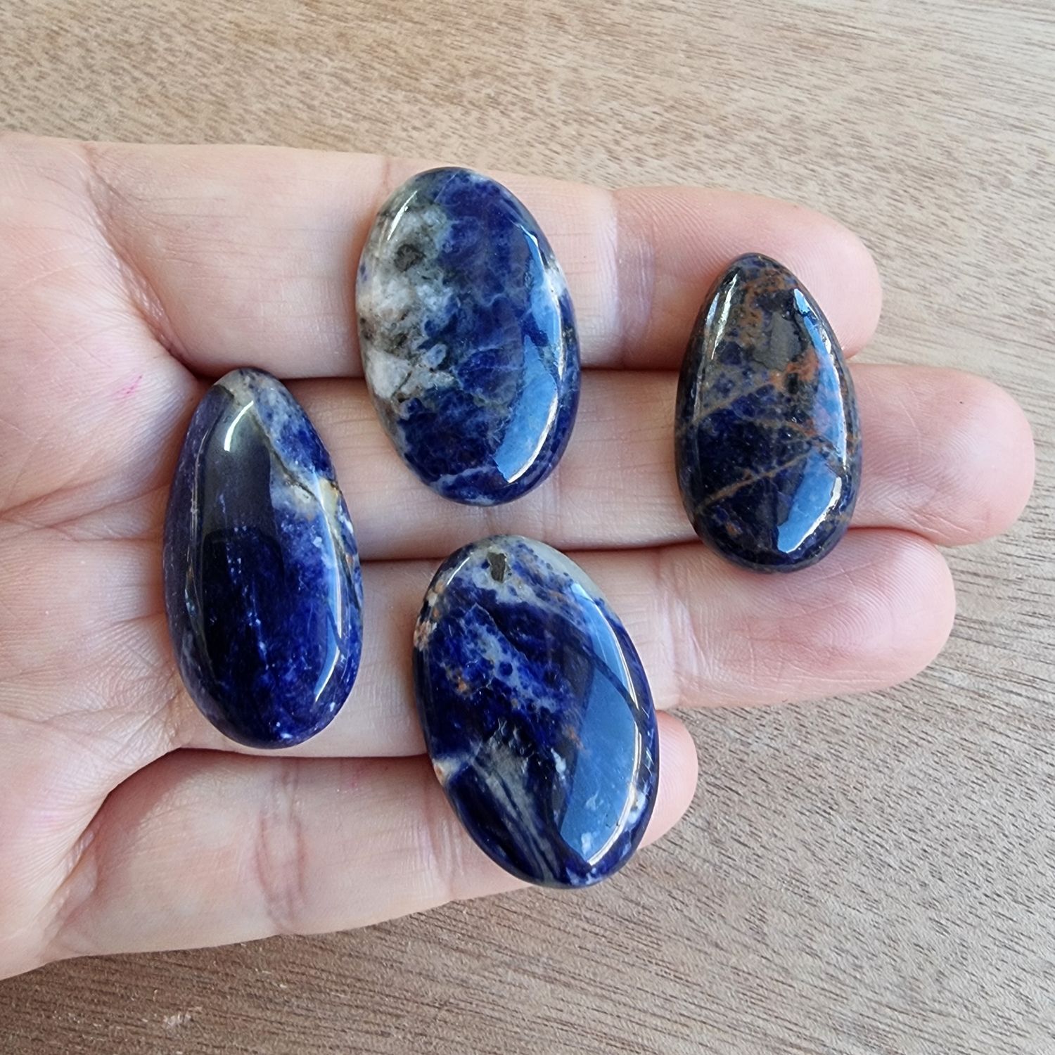Sodalite Cabochon Lot / Pendant Lot for jewelry making or diy craft projects 22.5gr