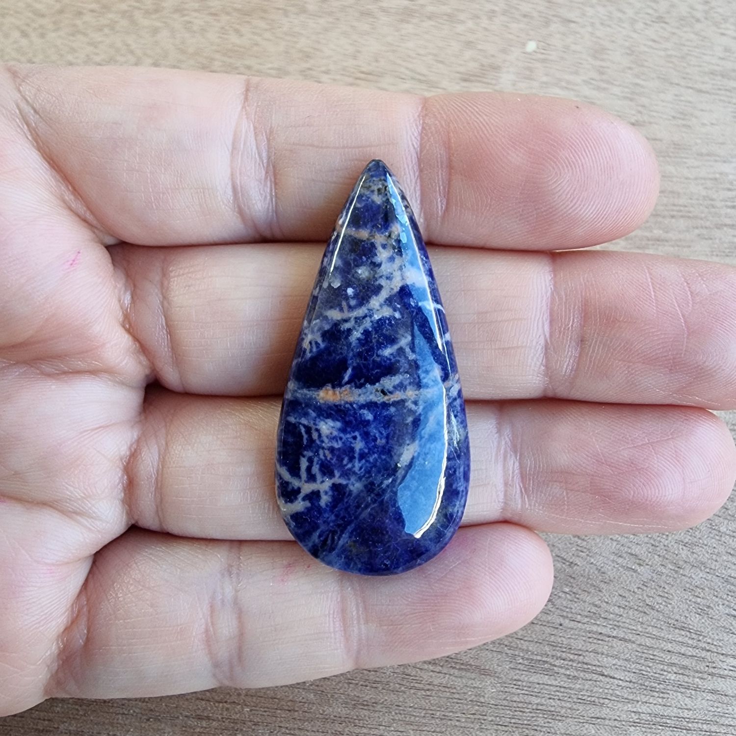 Sodalite Cabochon / Pendant for jewelry making or diy craft projects 10.1gr
