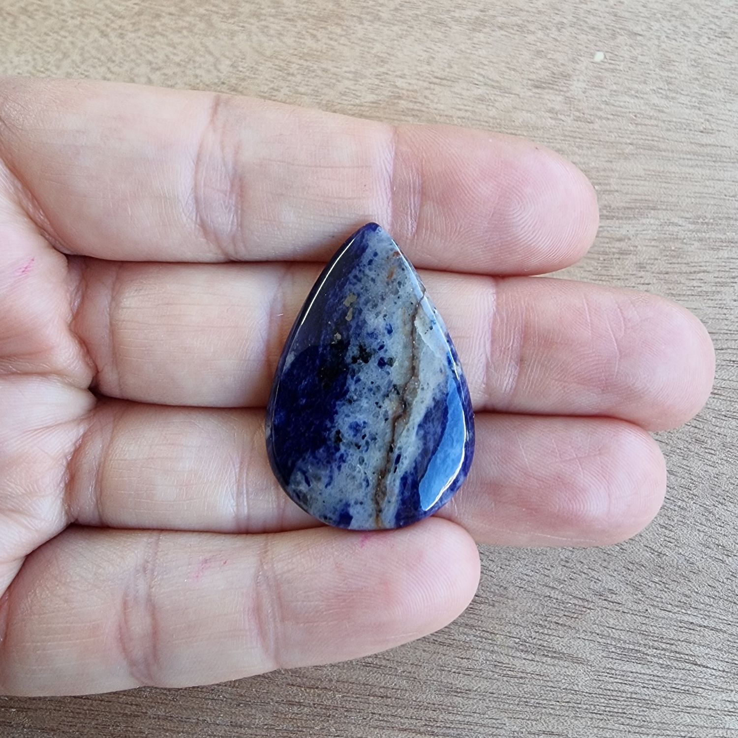 Sodalite Cabochon / Pendant for jewelry making or diy craft projects 7.1gr