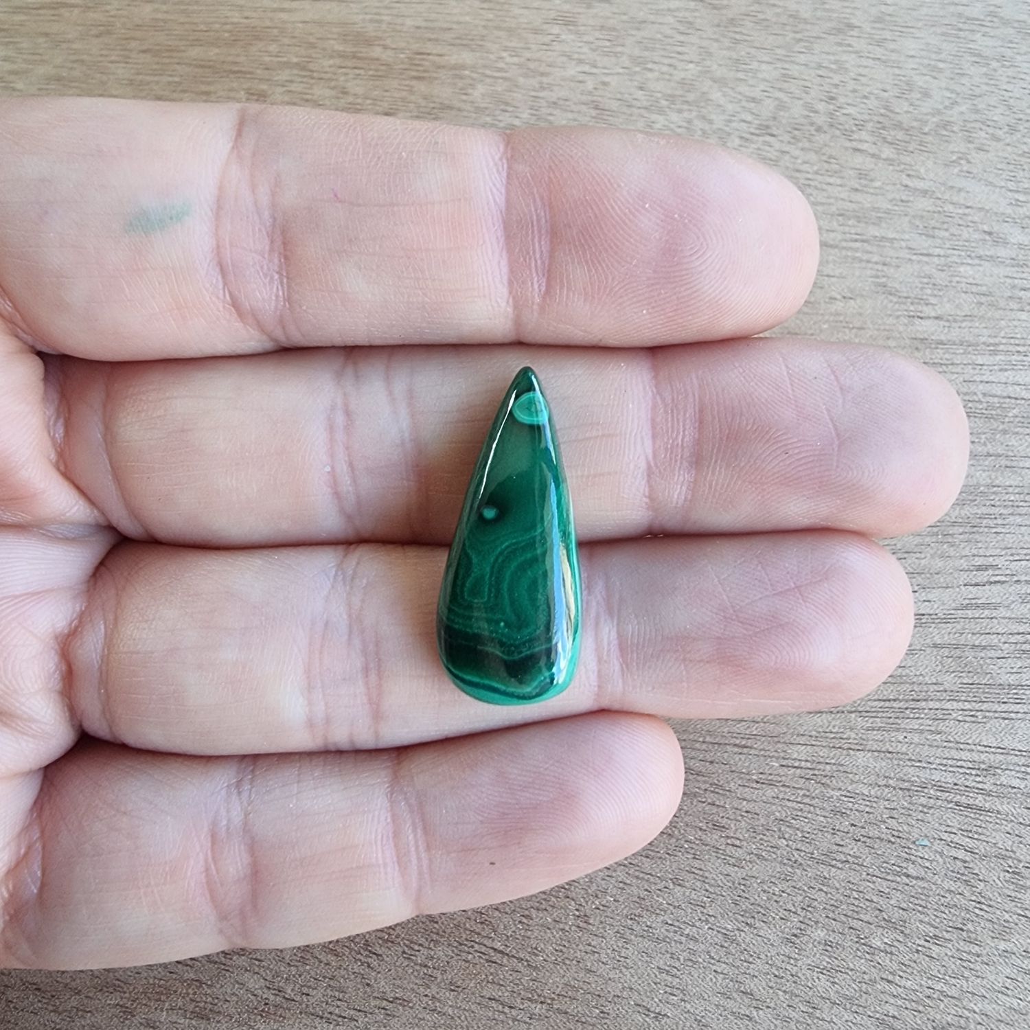 Malachite Cabochon / Pendant for jewelry making or diy craft projects 3.9gr