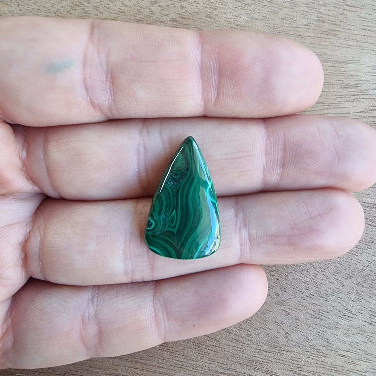 Malachite Cabochon / Pendant for jewelry making or diy craft projects 3.7gr