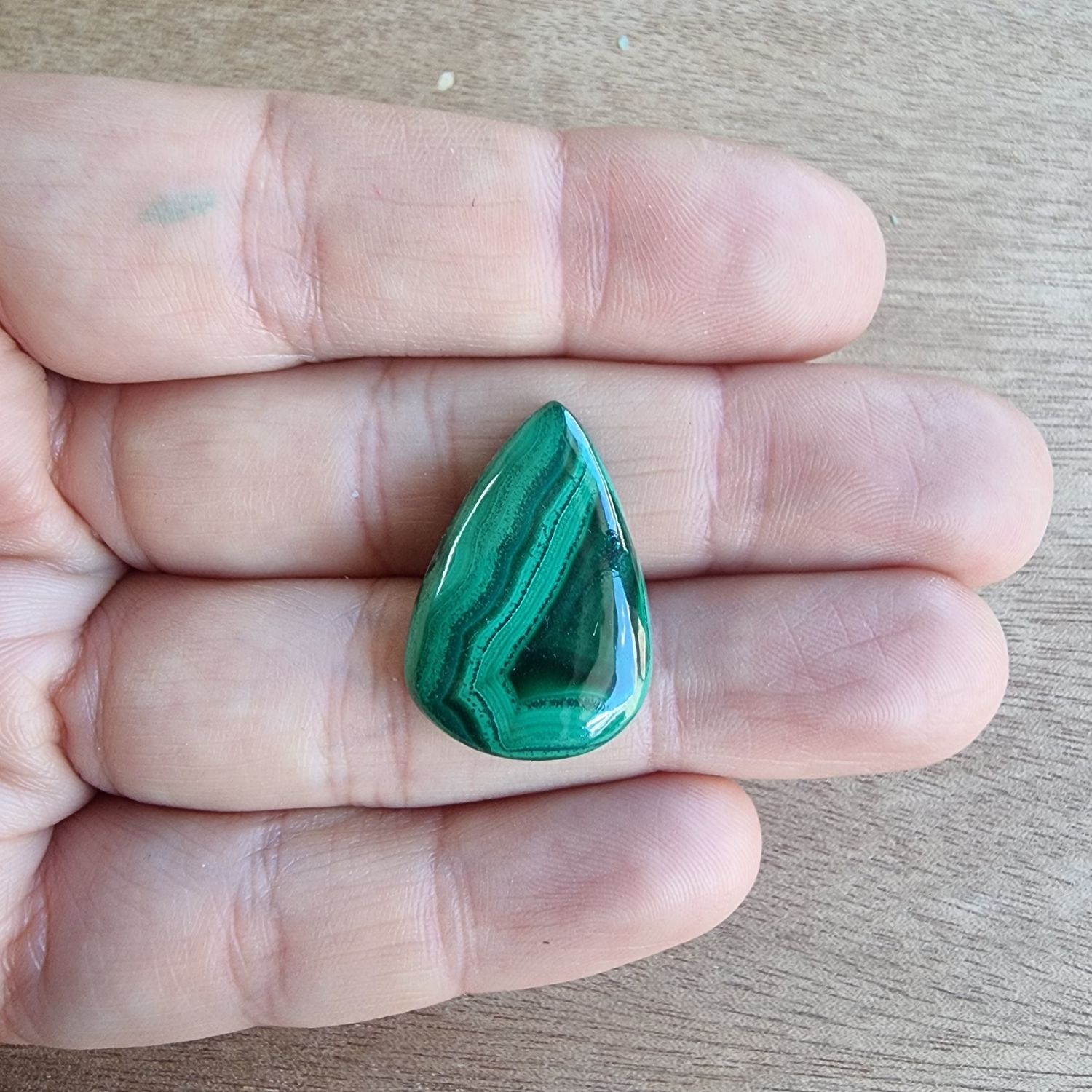 Malachite Cabochon / Pendant for jewelry making or diy craft projects 6.3gr