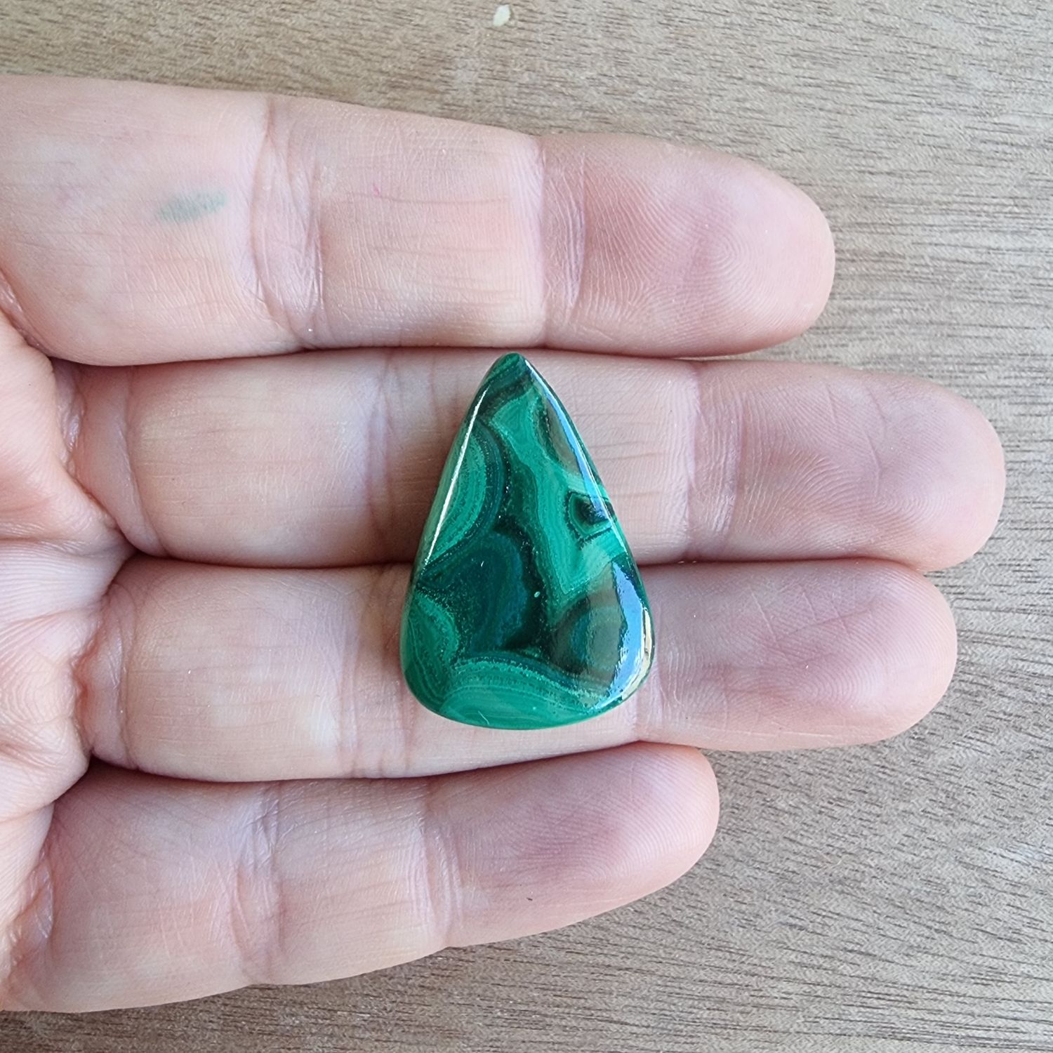 Malachite Cabochon / Pendant for jewelry making or diy craft projects 8.2gr