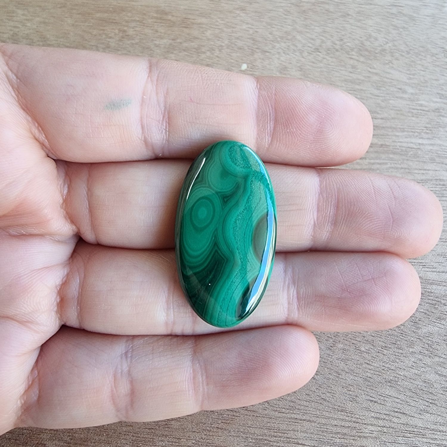 Malachite Cabochon / Pendant for jewelry making or diy craft projects 11.4gr