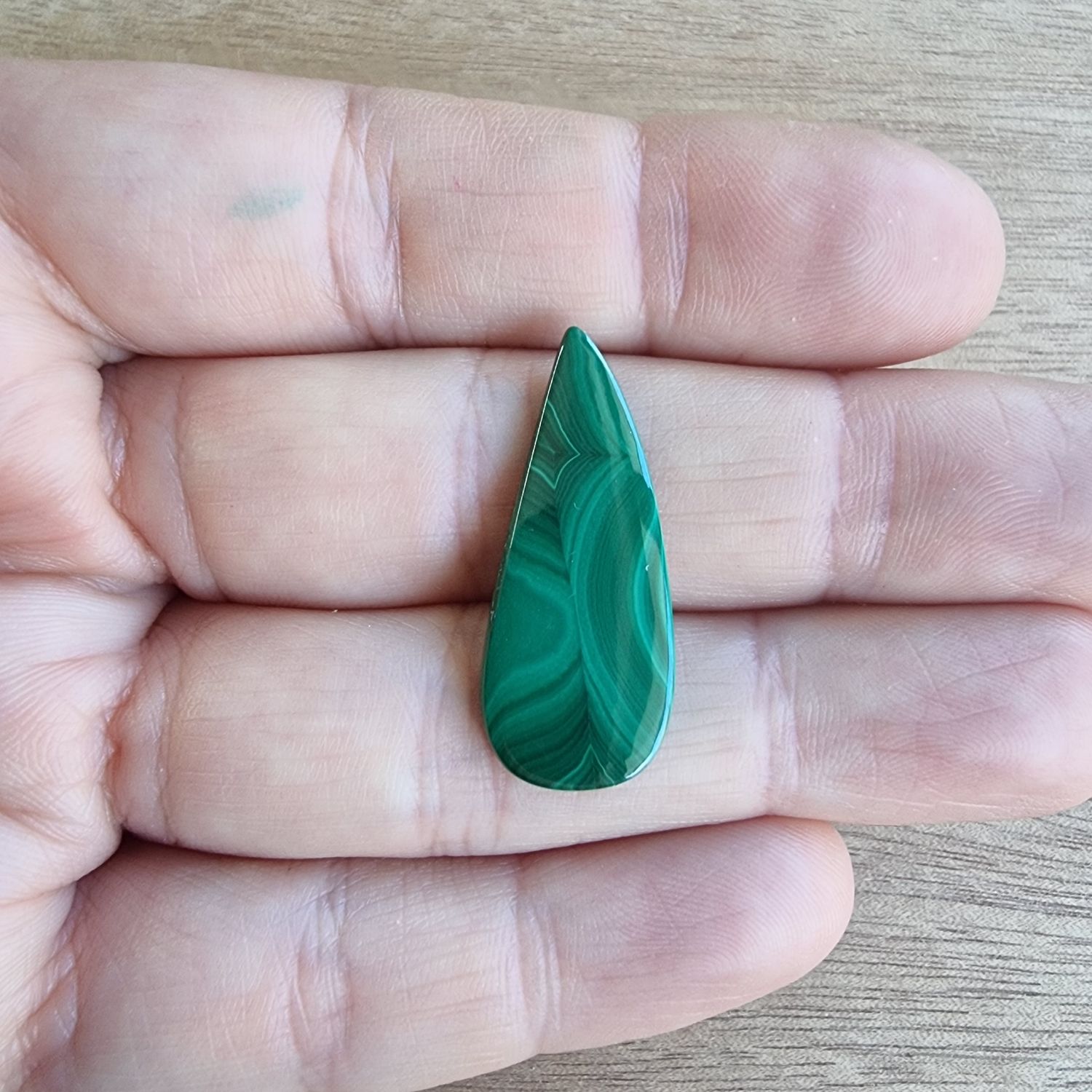 Malachite Cabochon / Pendant for jewelry making or diy craft projects 2.5gr