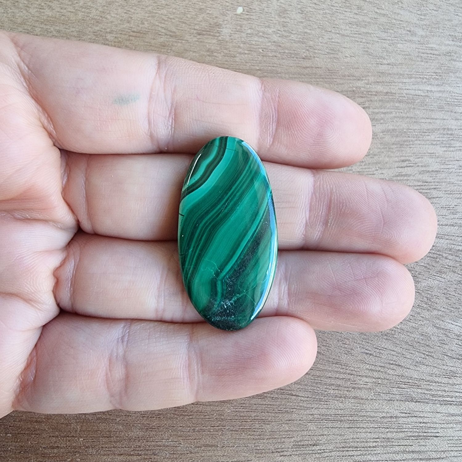 Malachite Cabochon / Pendant for jewelry making or diy craft projects 9.9gr