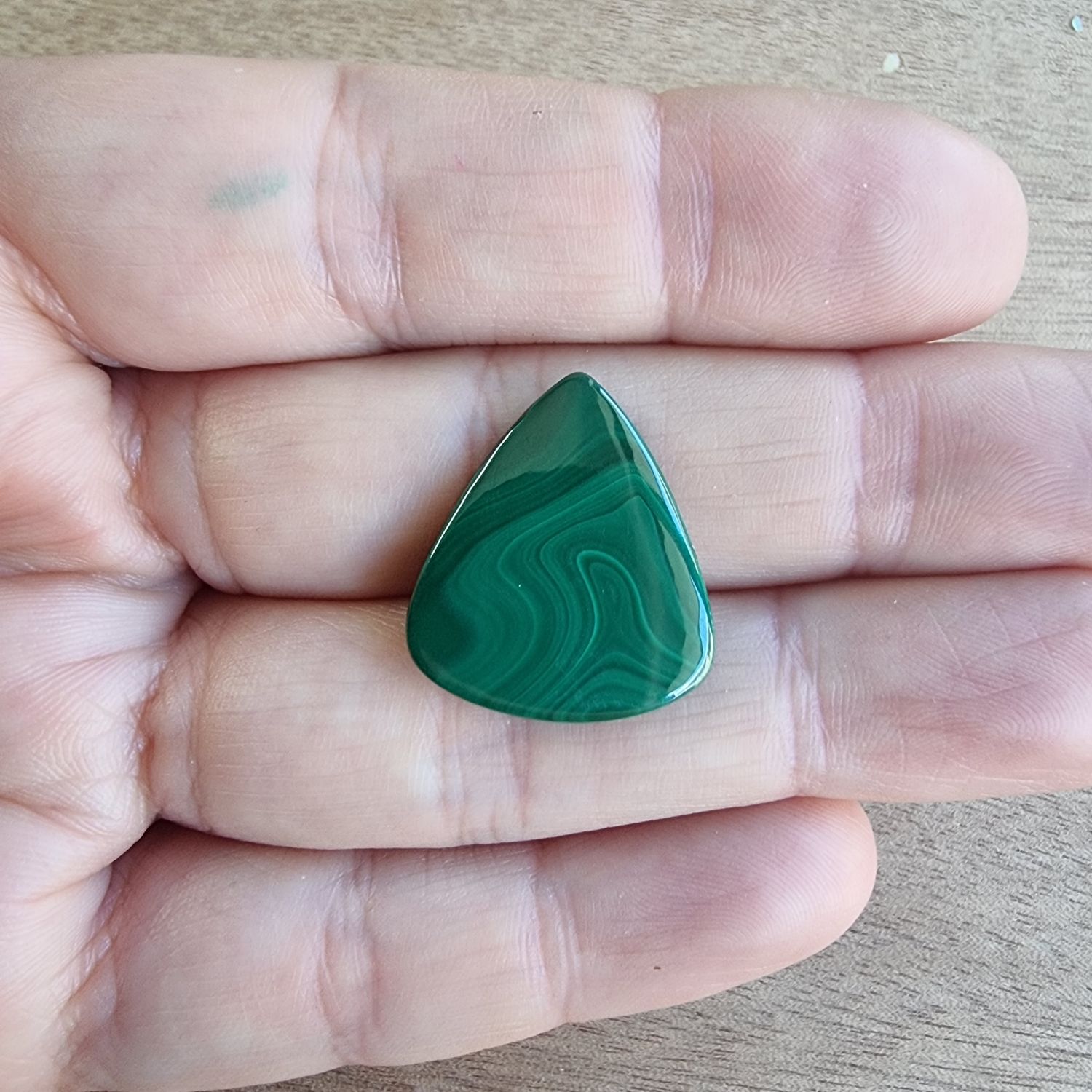 Malachite Cabochon / Pendant for jewelry making or diy craft projects 4gr
