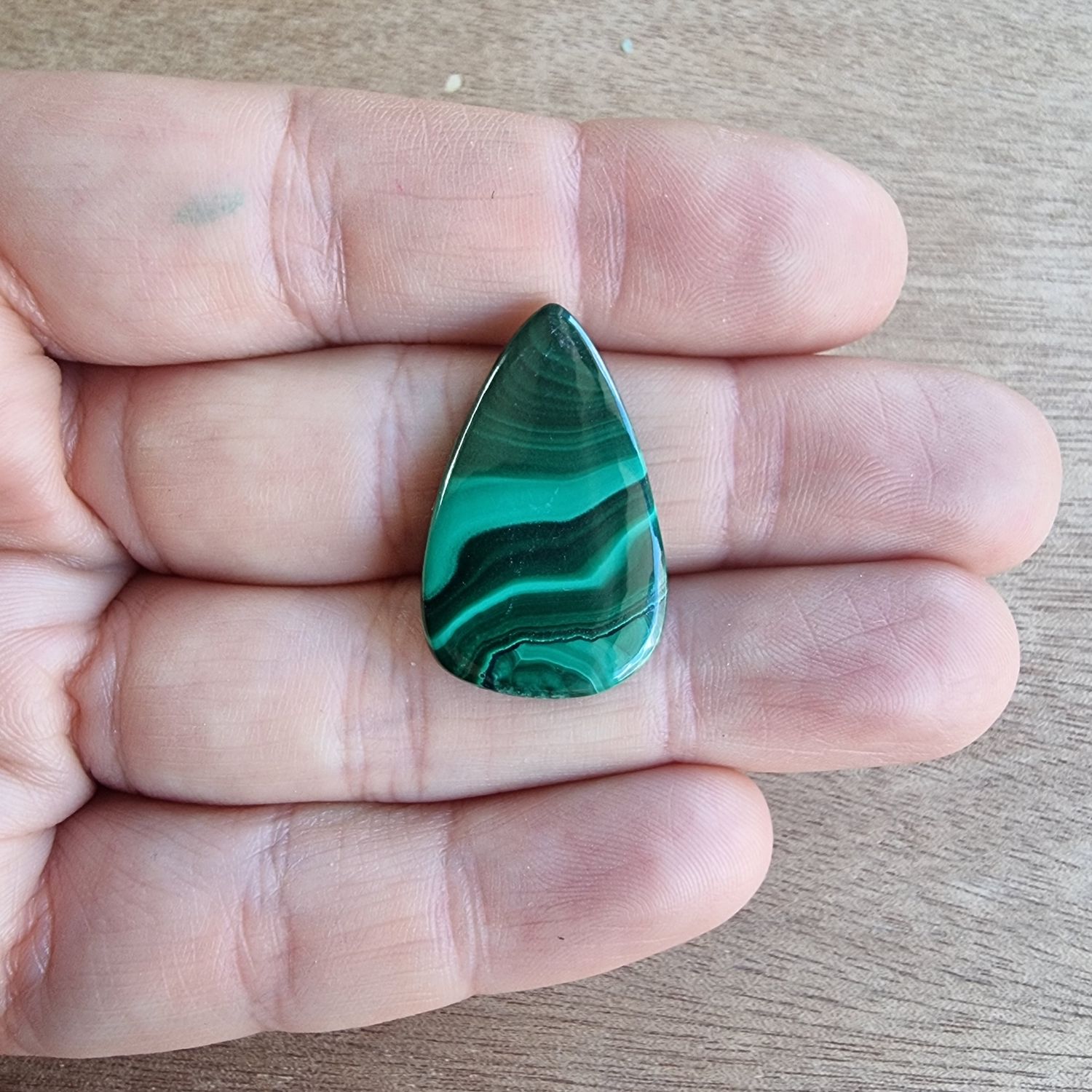 Malachite Cabochon / Pendant for jewelry making or diy craft projects 4.7gr