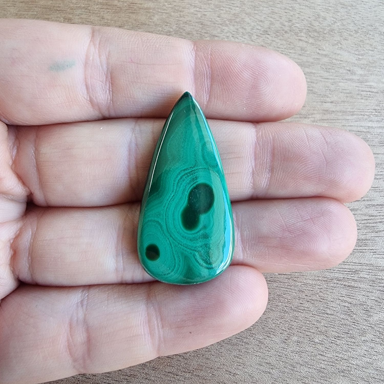 Malachite Cabochon / Pendant for jewelry making or diy craft projects 9.8gr