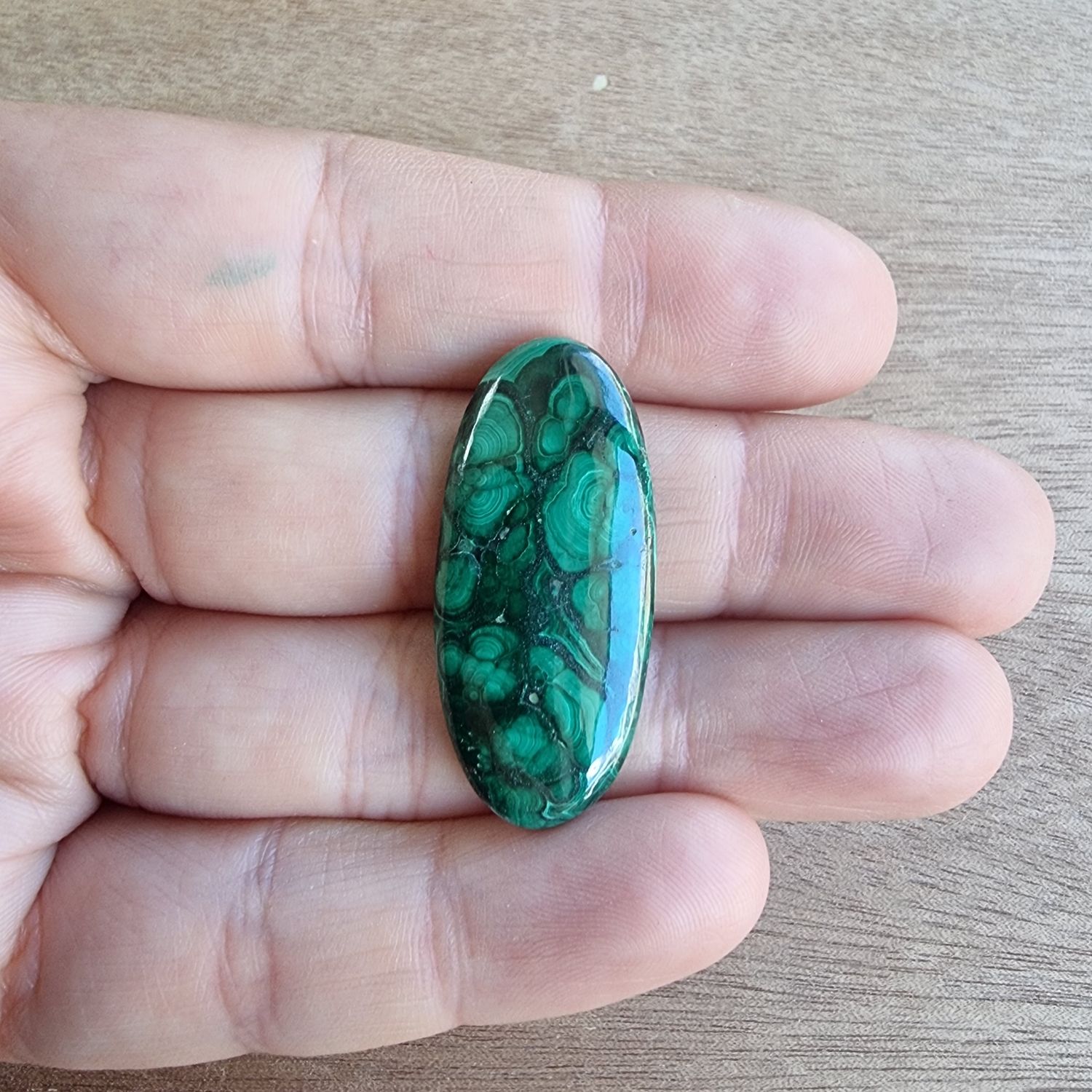 Malachite Cabochon / Pendant for jewelry making or diy craft projects 6.1gr