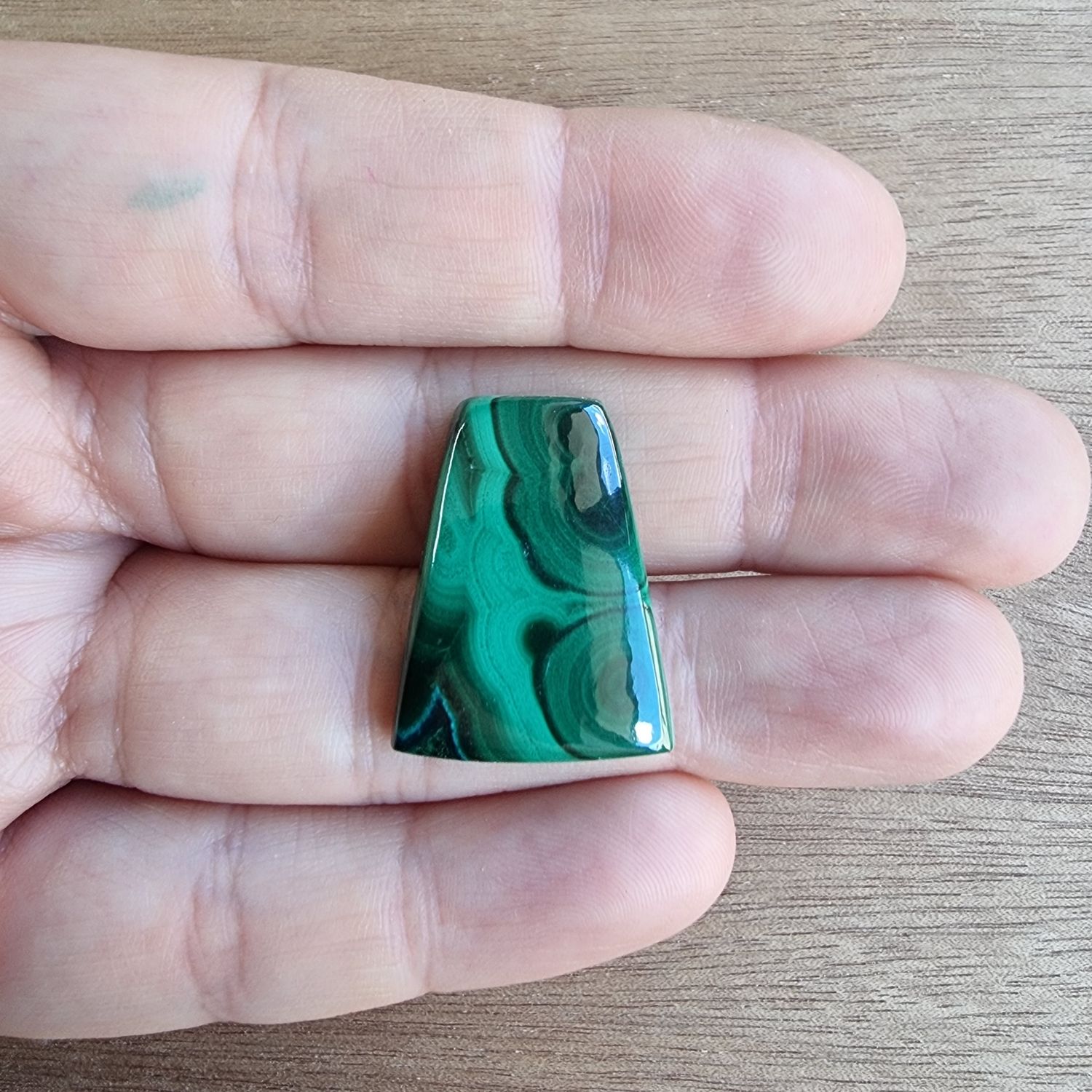 Malachite Cabochon / Pendant for jewelry making or diy craft projects 8.3gr