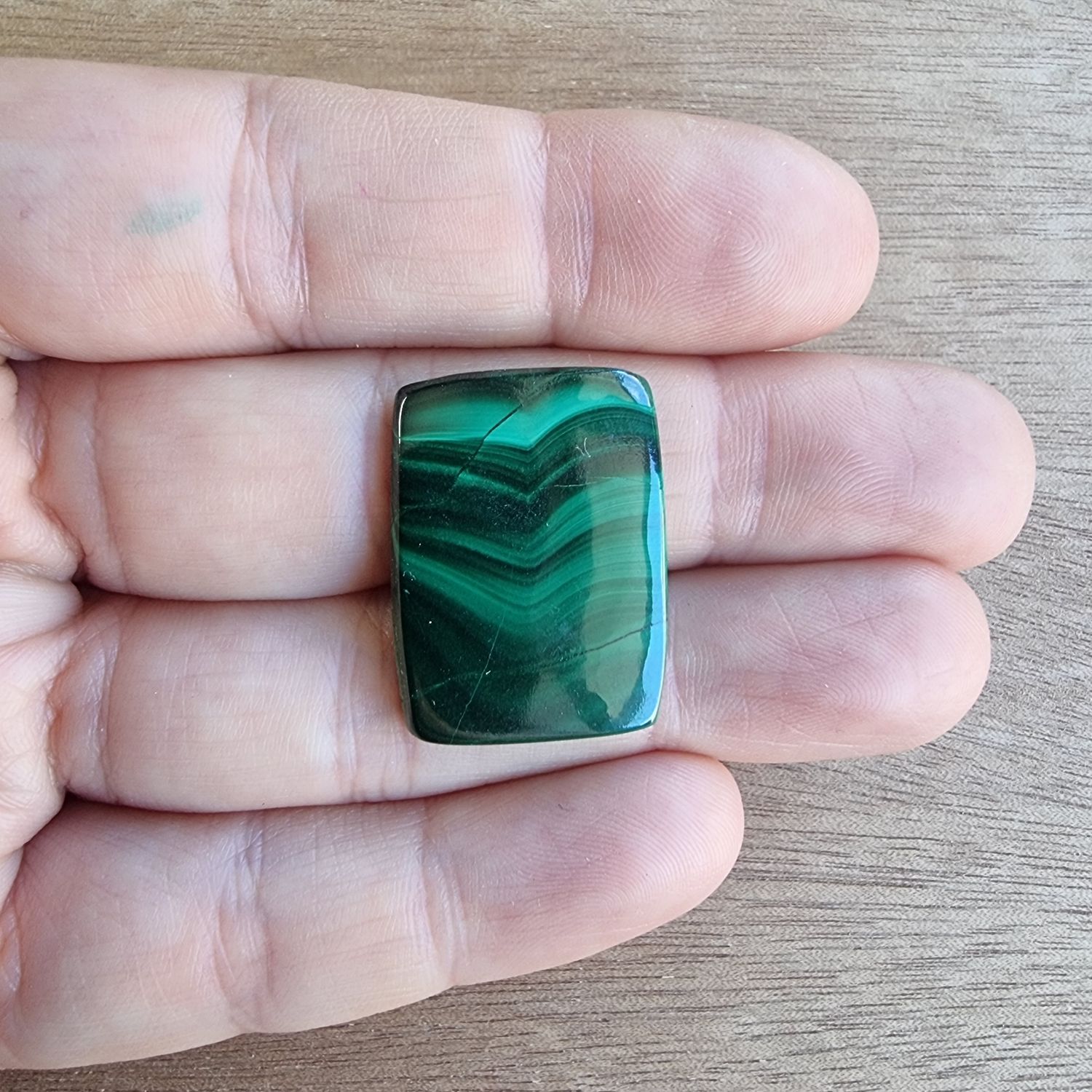 Malachite Cabochon / Pendant for jewelry making or diy craft projects 6.2gr