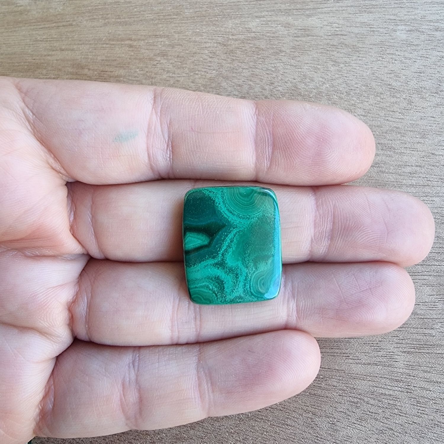 Malachite Cabochon / Pendant for jewelry making or diy craft projects 6.7gr