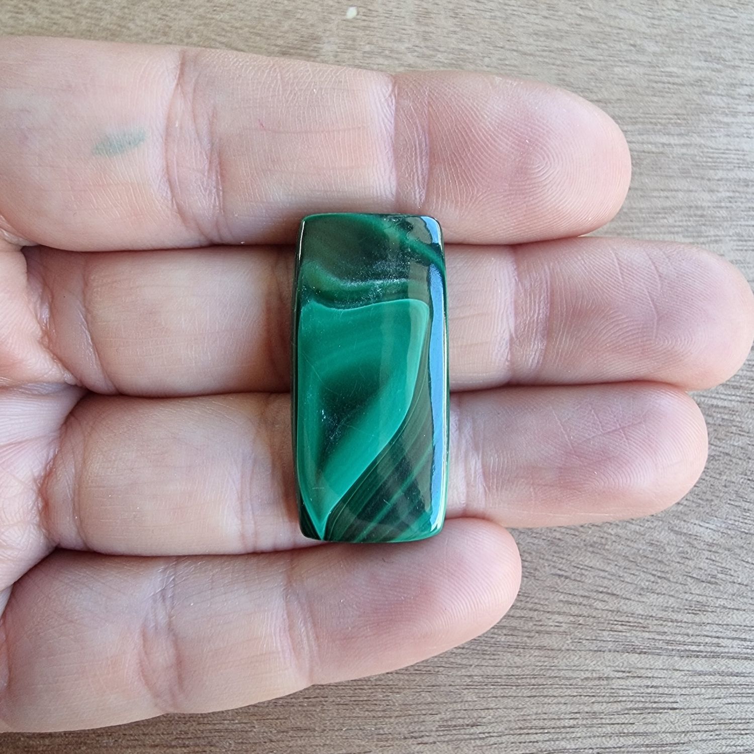 Malachite Cabochon / Pendant for jewelry making or diy craft projects 8.4gr