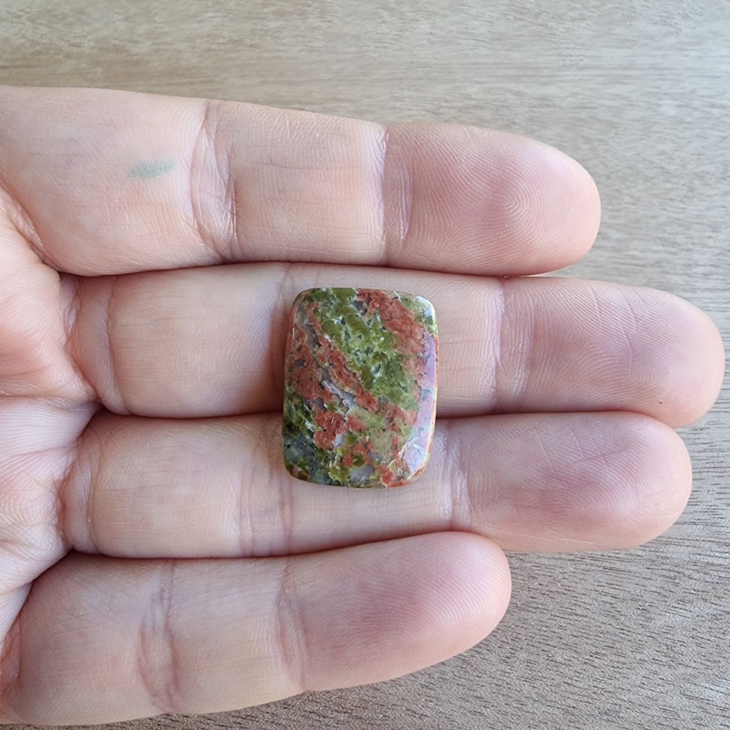 Unakite Cabochon / Pendant for jewelry making or diy craft projects 3.4gr