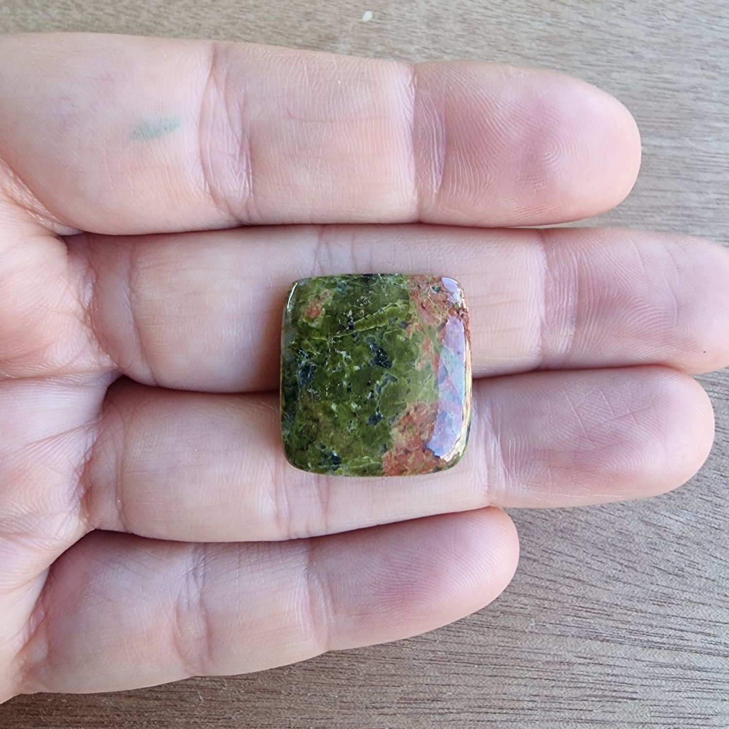 Unakite Cabochon / Pendant for jewelry making or diy craft projects 5.7gr