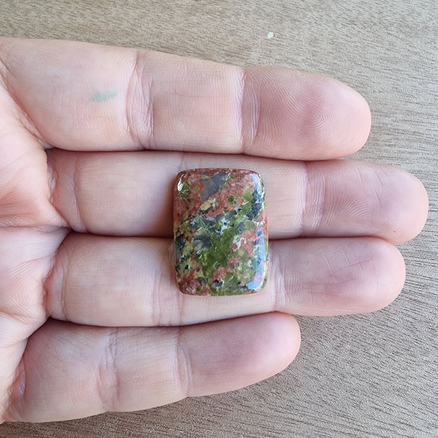 Unakite Cabochon / Pendant for jewelry making or diy craft projects 4.7gr