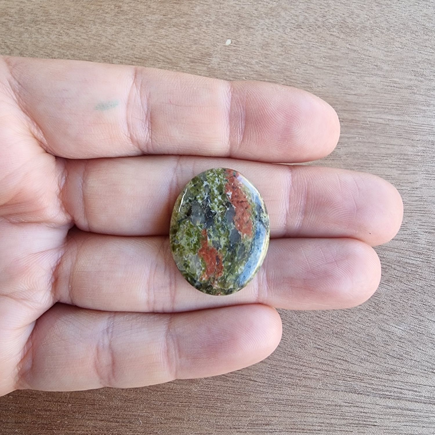 Unakite Cabochon / Pendant for jewelry making or diy craft projects 5.9gr