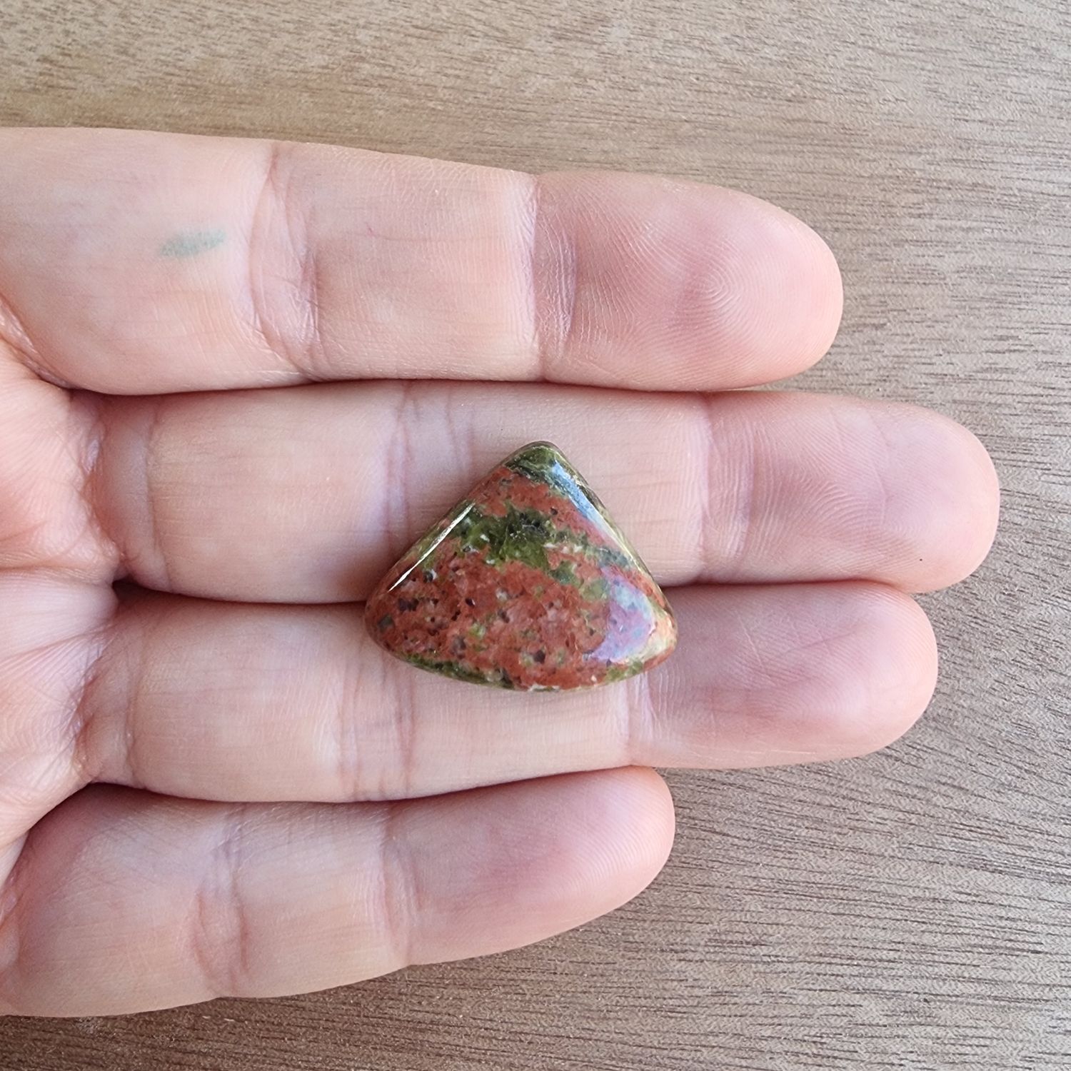 Unakite Cabochon / Pendant for jewelry making or diy craft projects 4.3gr