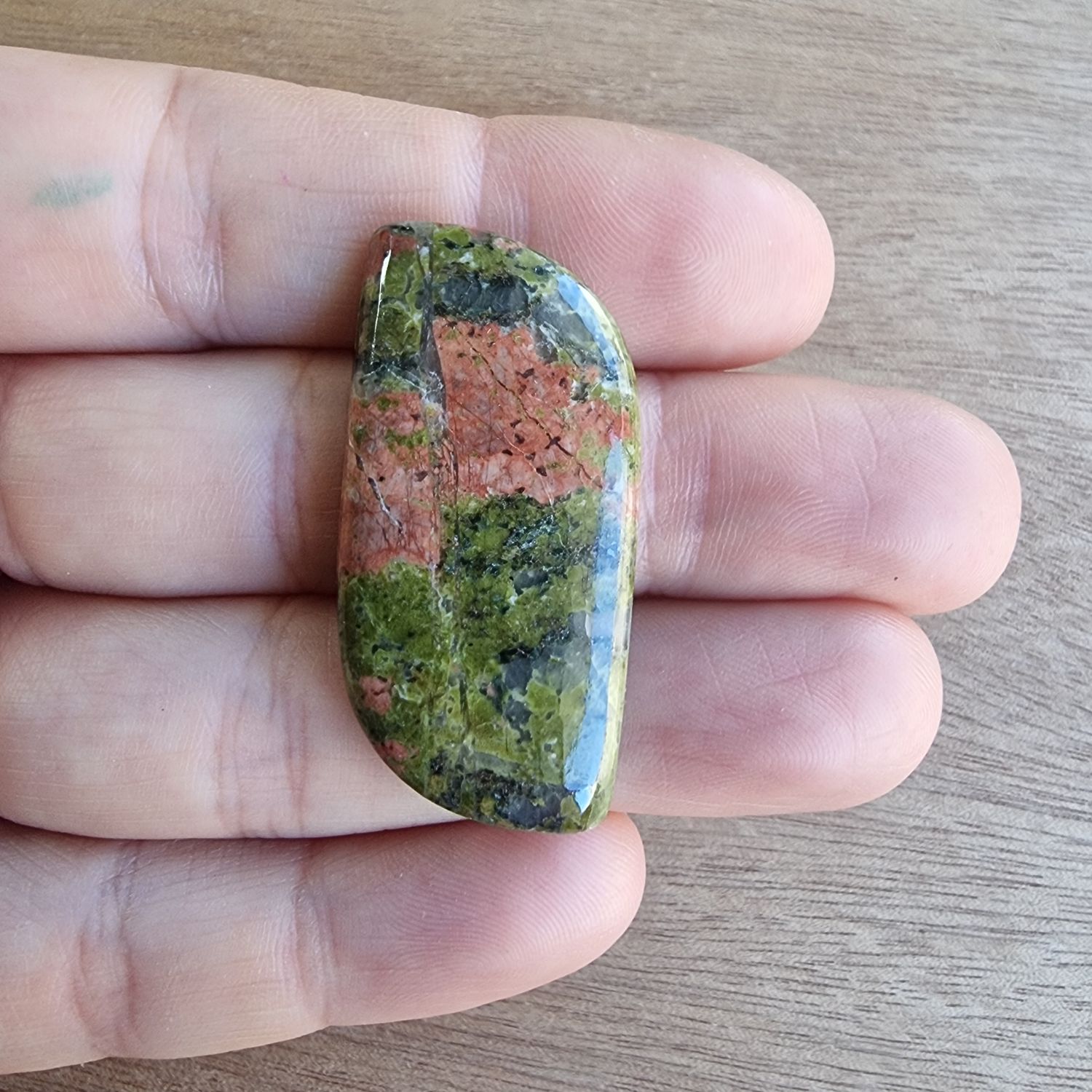 Unakite Cabochon / Pendant for jewelry making or diy craft projects 10.1gr