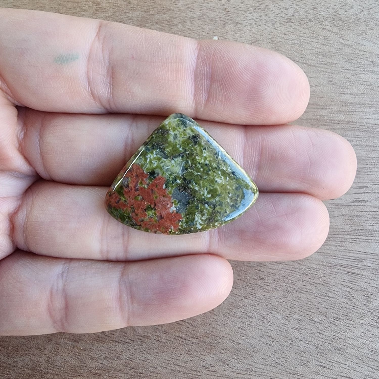 Unakite Cabochon / Pendant for jewelry making or diy craft projects 8.8gr