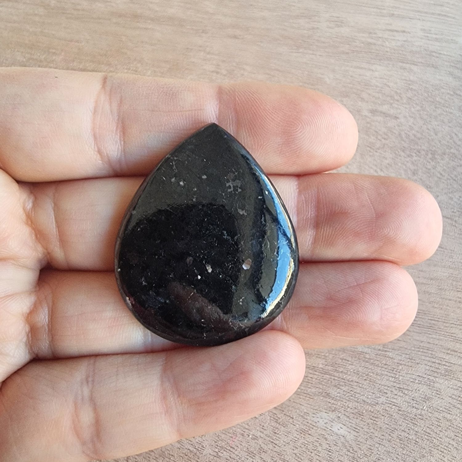 Nuummite Cabochon / Pendant for jewelry making or diy craft projects 14.6gr
