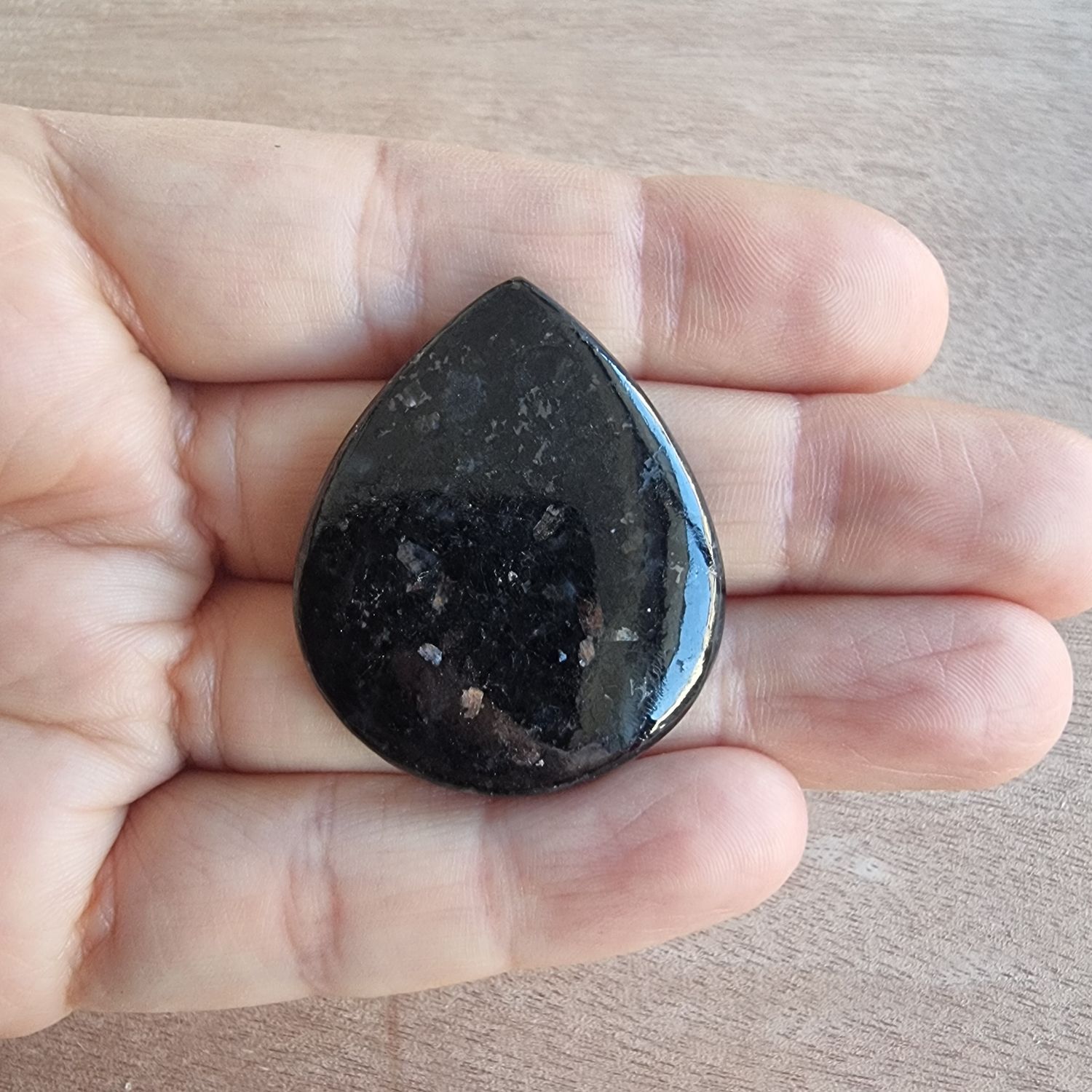 Nuummite Cabochon / Pendant for jewelry making or diy craft projects 15.3gr