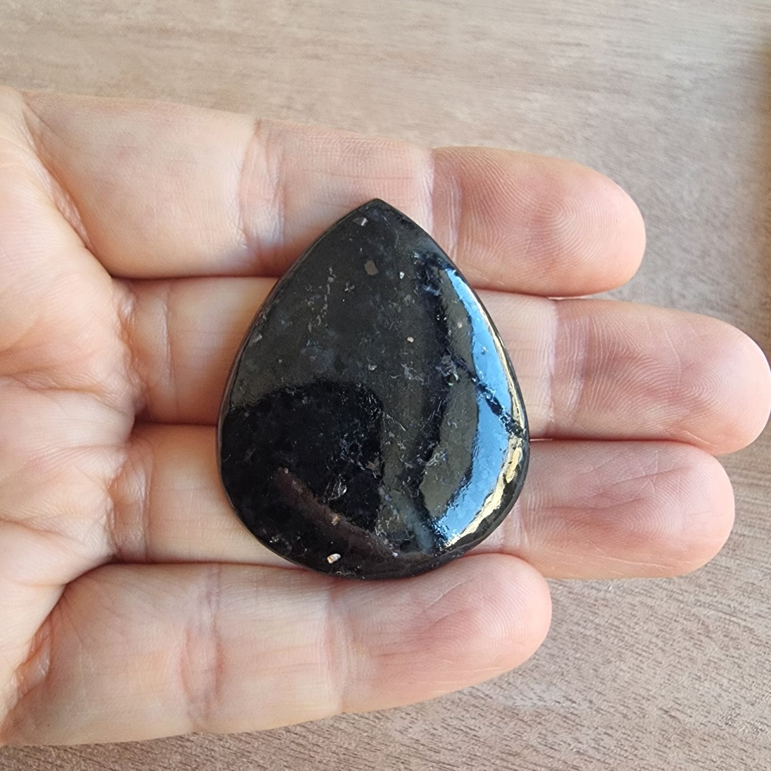 Nuummite Cabochon / Pendant for jewelry making or diy craft projects 15.5gr