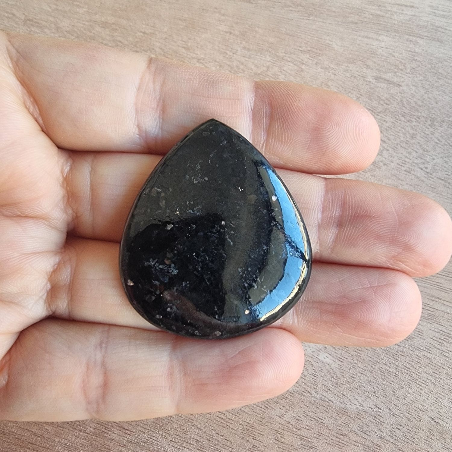 Nuummite Cabochon / Pendant for jewelry making or diy craft projects 16.2gr