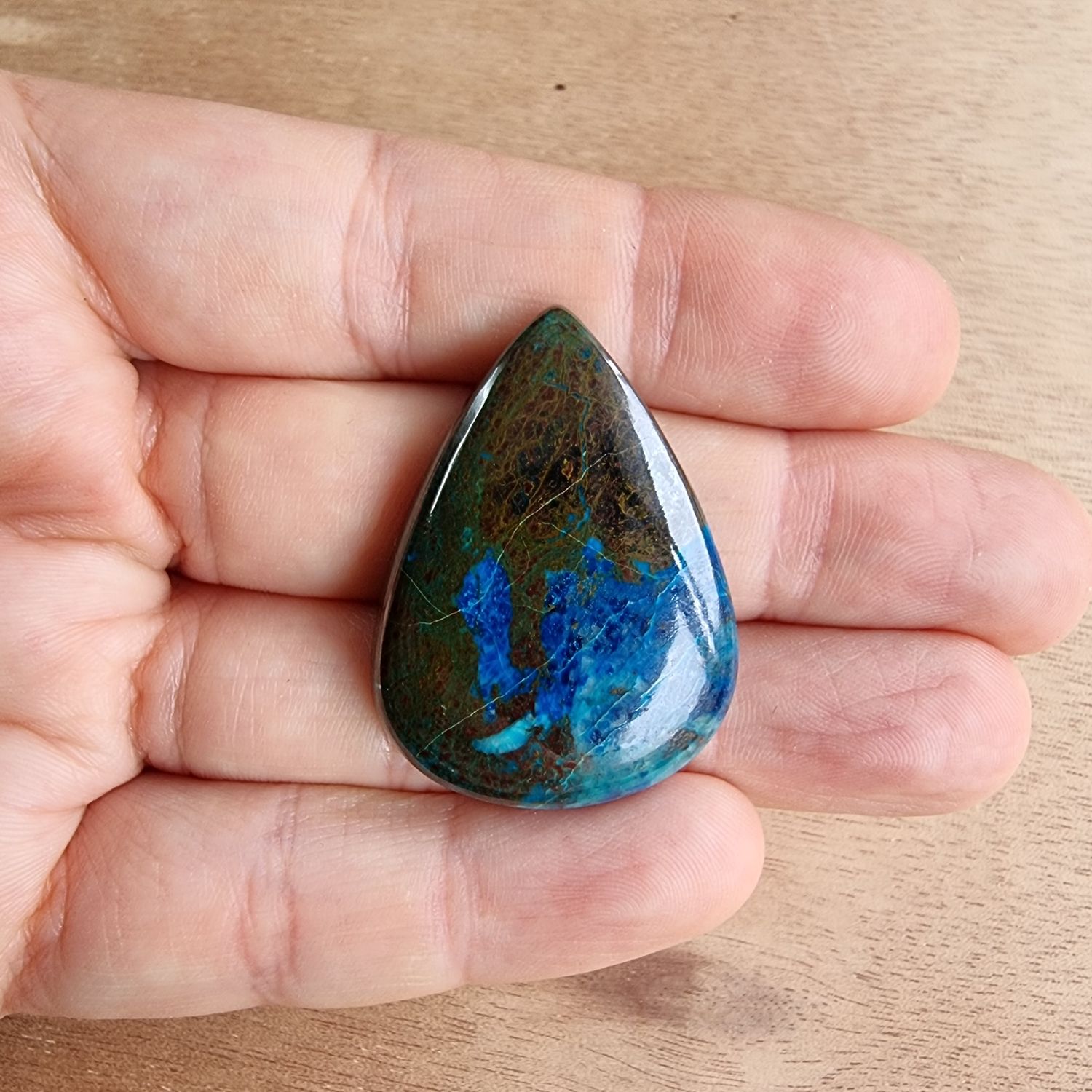 Shattuckite Cabochon / Pendant for jewelry making or diy craft projects 12.8gr