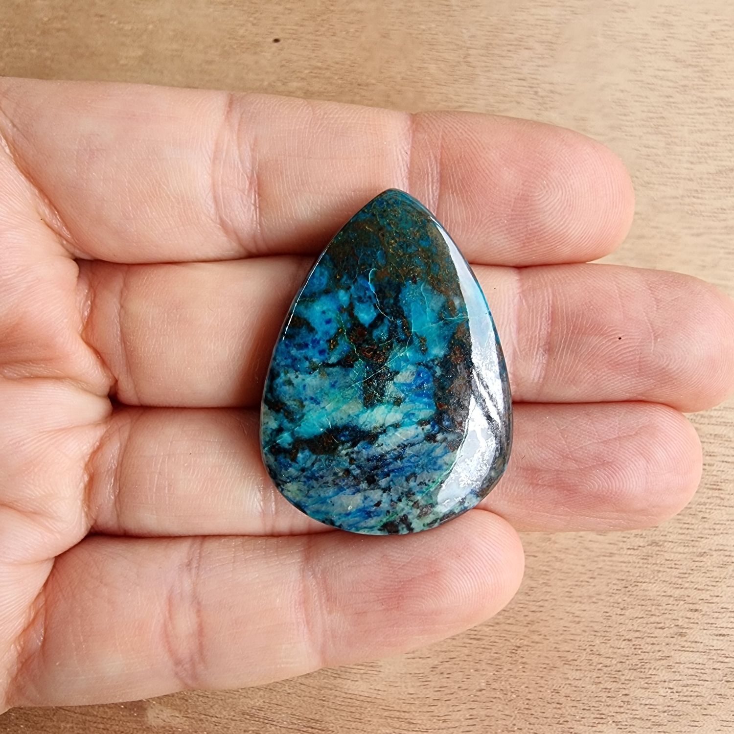 Shattuckite Cabochon / Pendant for jewelry making or diy craft projects 12gr