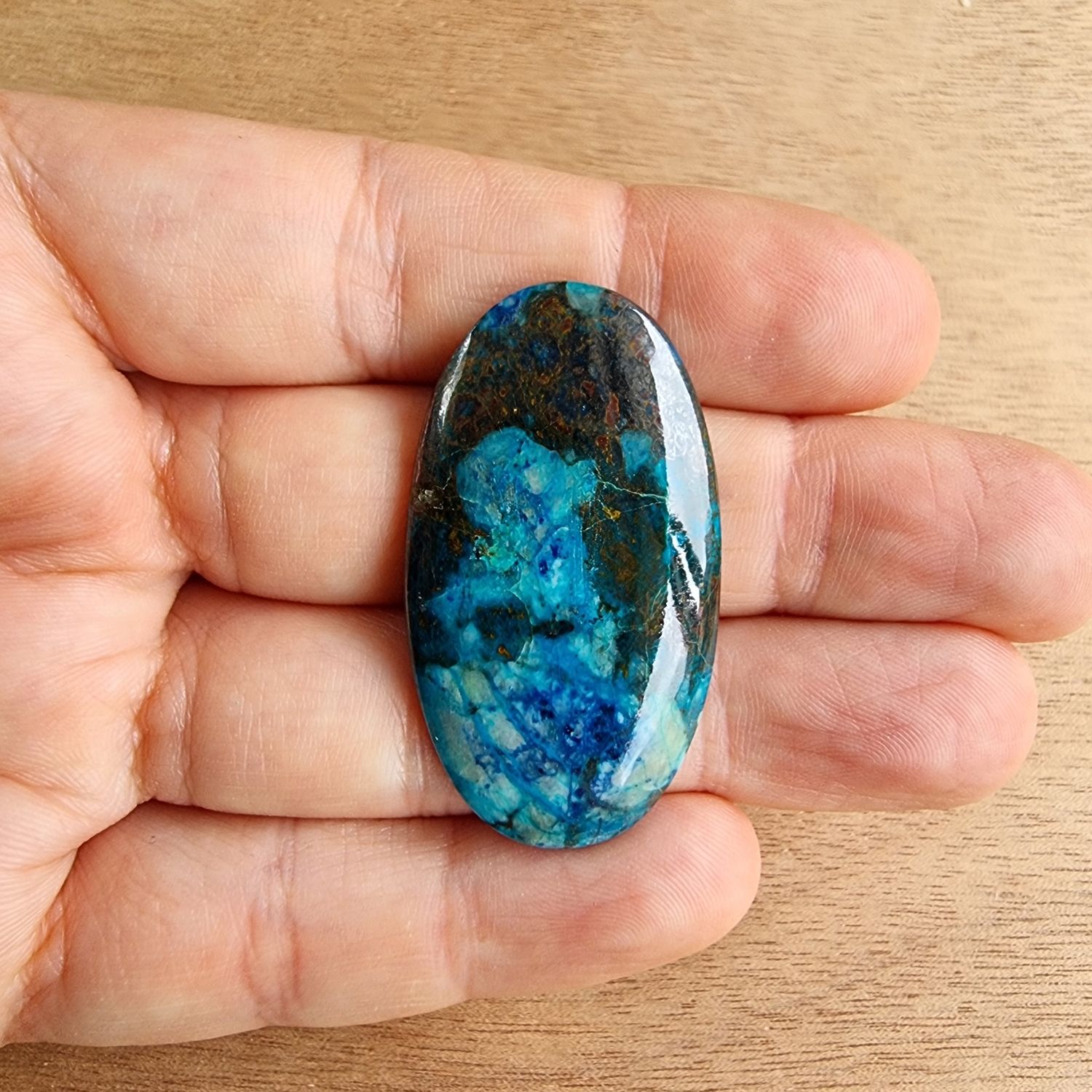 Shattuckite Cabochon / Pendant for jewelry making or diy craft projects 10.4gr