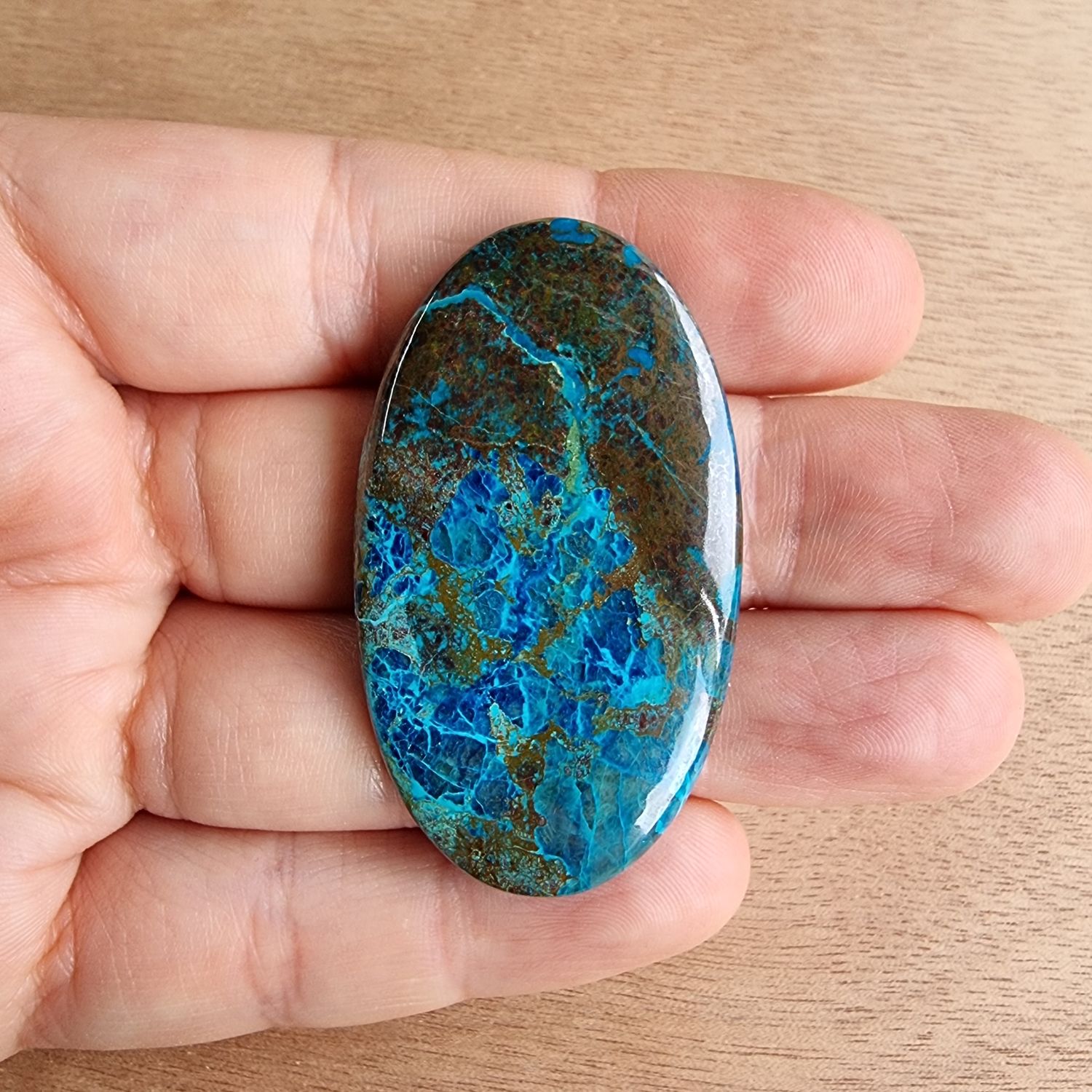 Shattuckite Cabochon / Pendant for jewelry making or diy craft projects 17.4gr