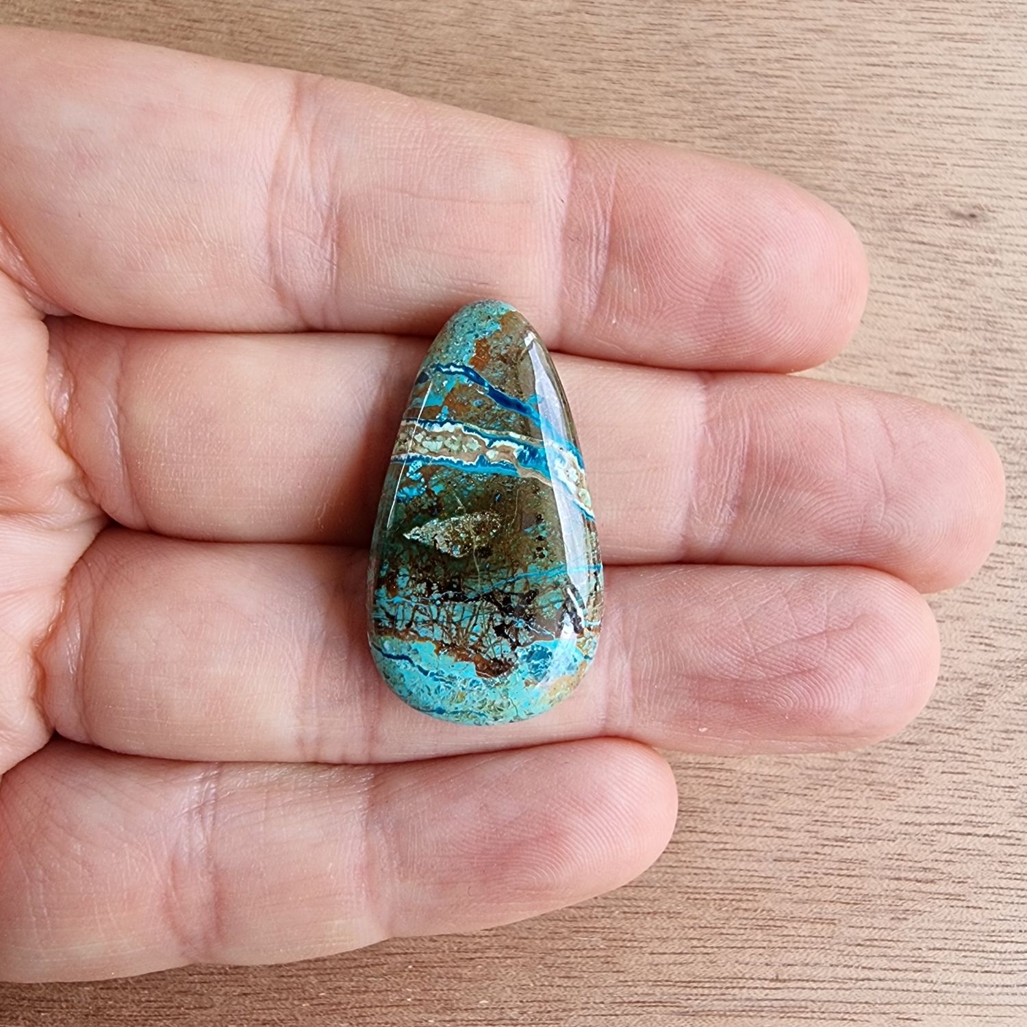 Shattuckite Cabochon / Pendant for jewelry making or diy craft projects 6gr