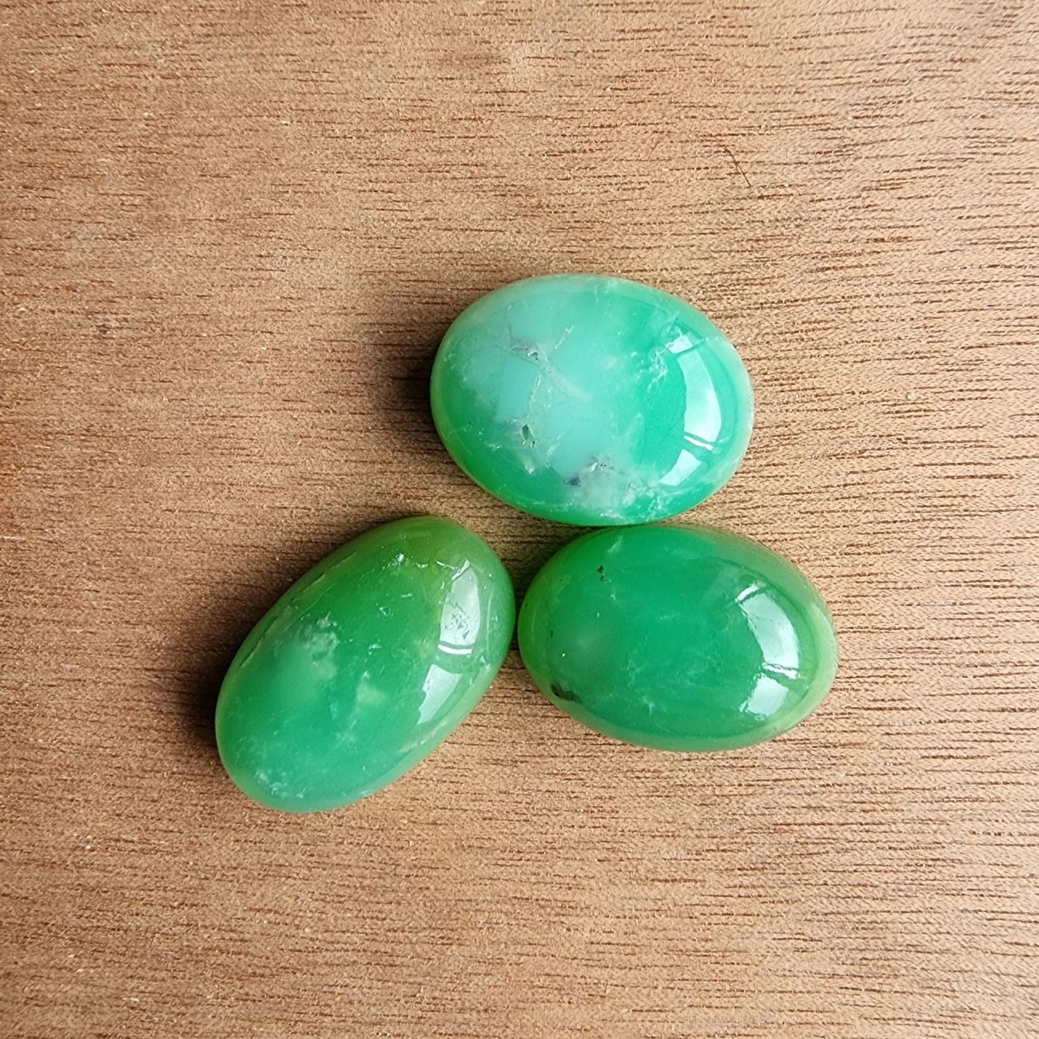 Chrysoprase Cabochon Lot / Pendant Lot for jewelry making or diy craft projects 16.8gr