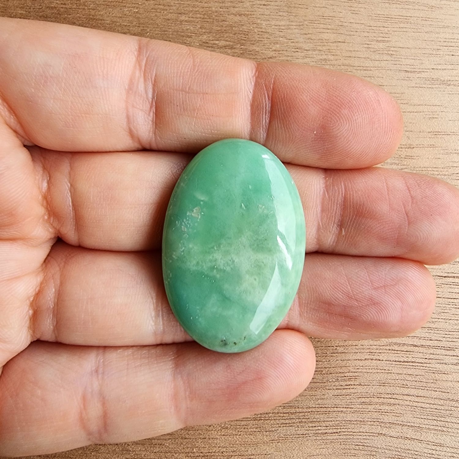 Chrysoprase Cabochon / Pendant for jewelry making or diy craft projects 10gr
