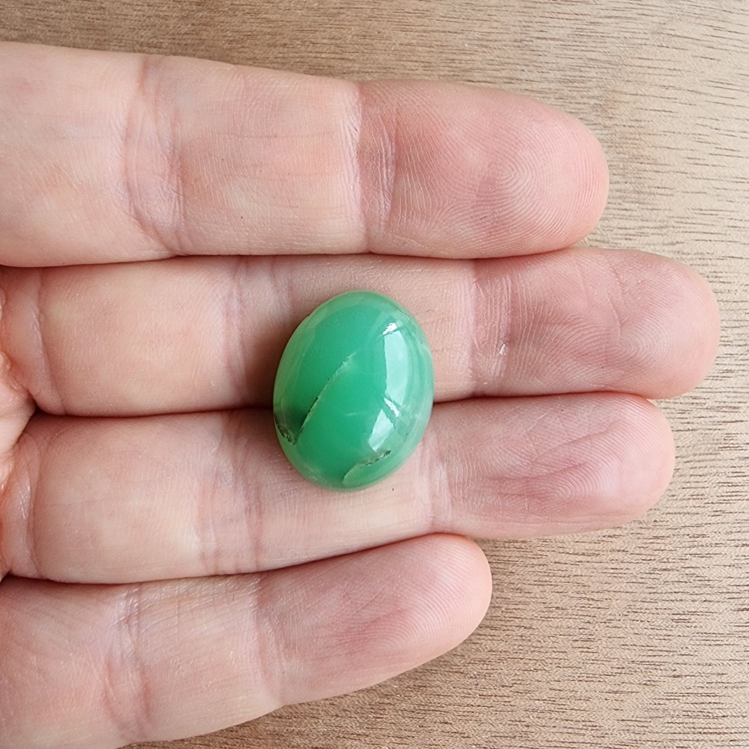 Chrysoprase Cabochon / Pendant for jewelry making or diy craft projects 3.8gr