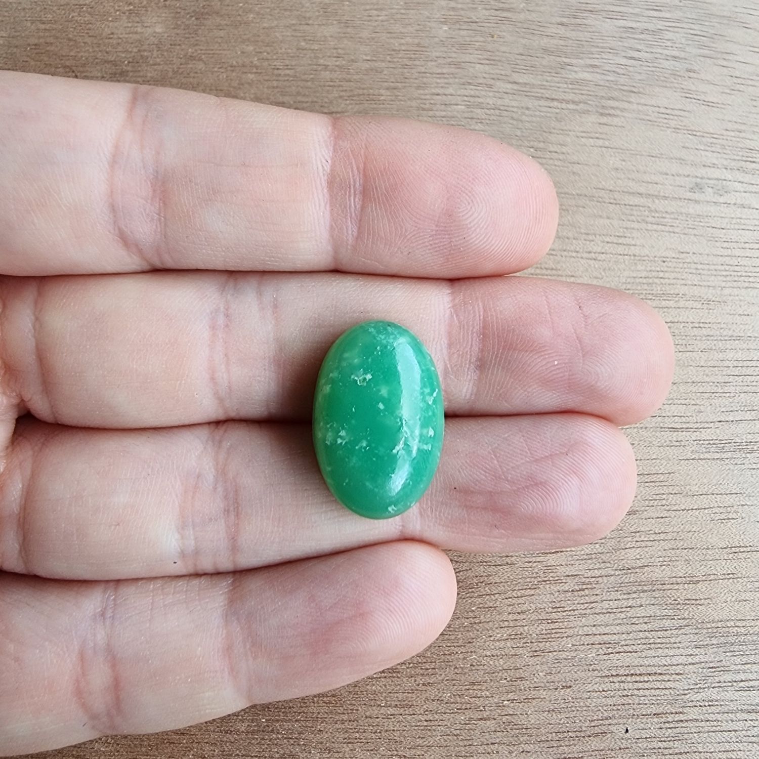 Chrysoprase Cabochon / Pendant for jewelry making or diy craft projects 3.1gr