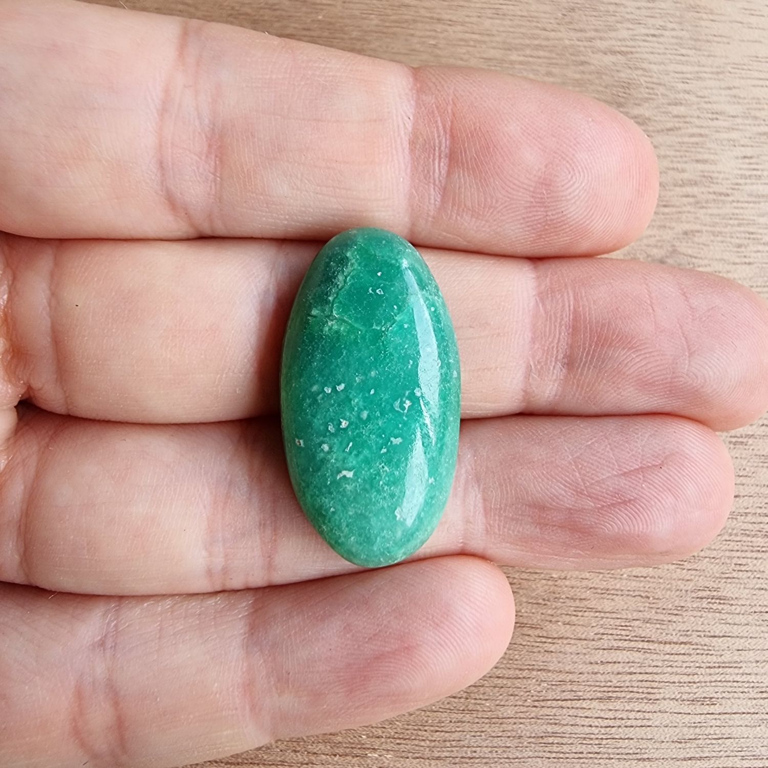 Chrysoprase Cabochon / Pendant for jewelry making or diy craft projects 5.3gr