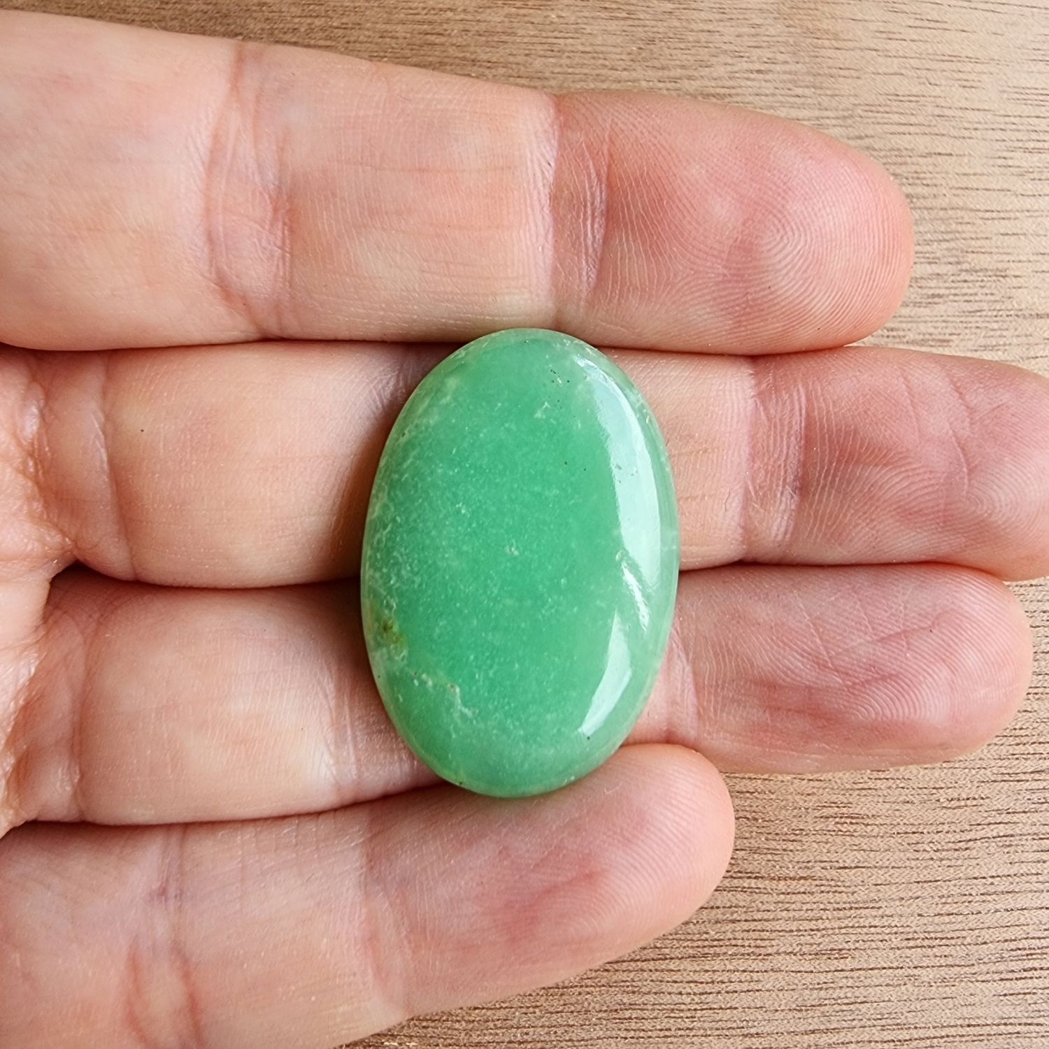 Chrysoprase Cabochon / Pendant for jewelry making or diy craft projects 7gr