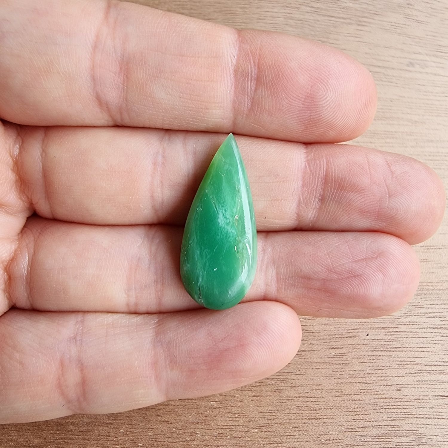 Chrysoprase Cabochon / Pendant for jewelry making or diy craft projects 2.6gr