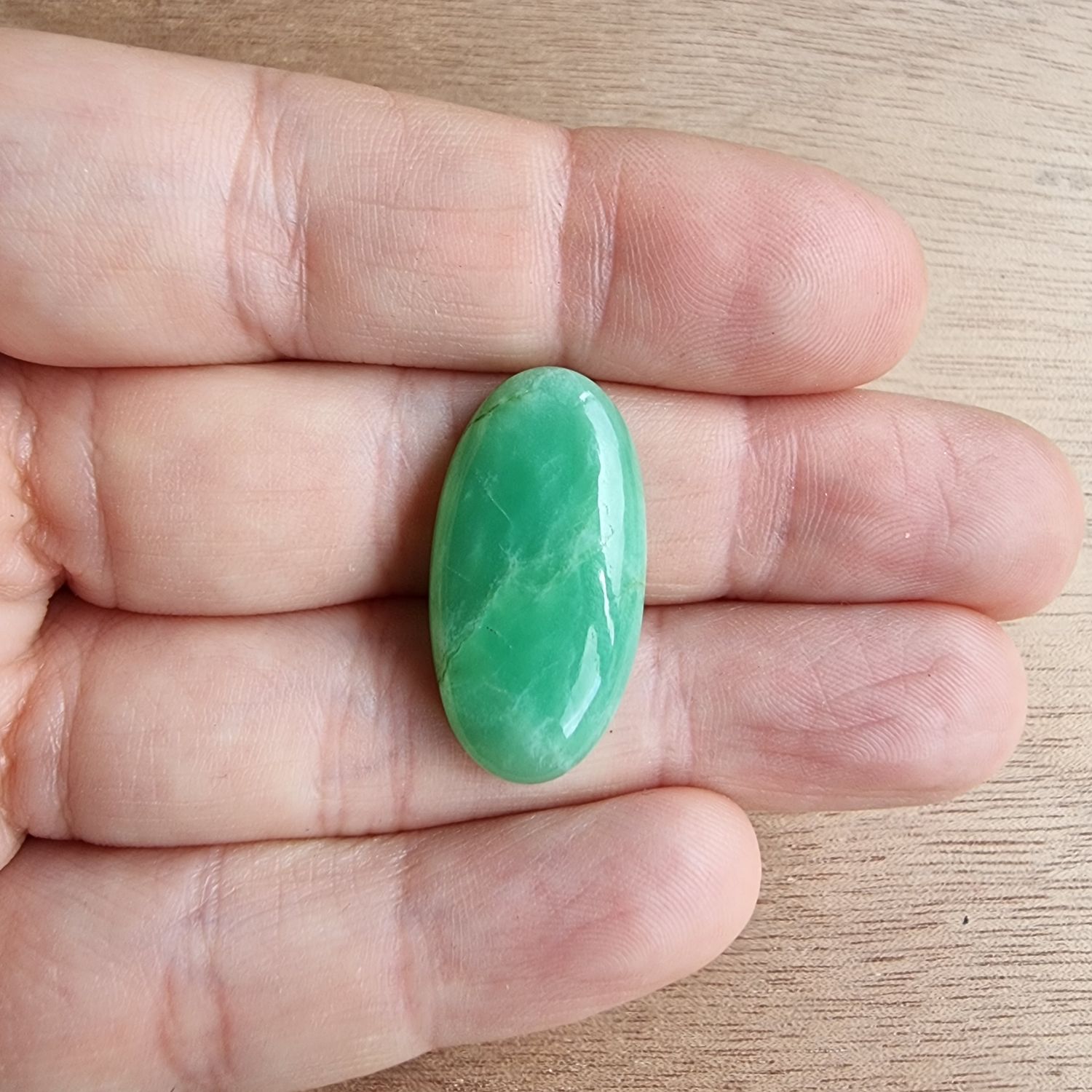 Chrysoprase Cabochon / Pendant for jewelry making or diy craft projects 3.7gr